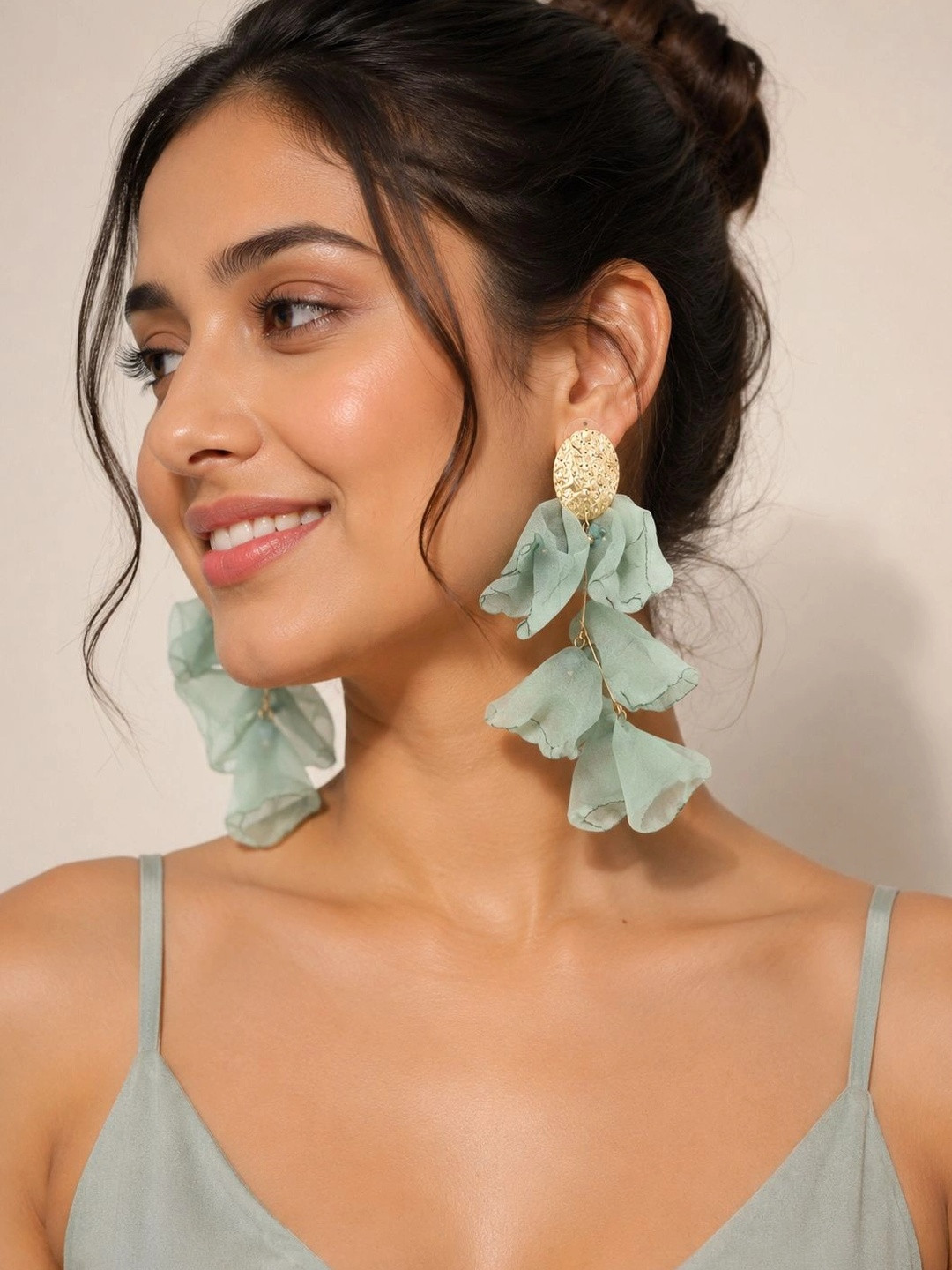 Beatnik Gold-Plated Contemporary Drop Earrings