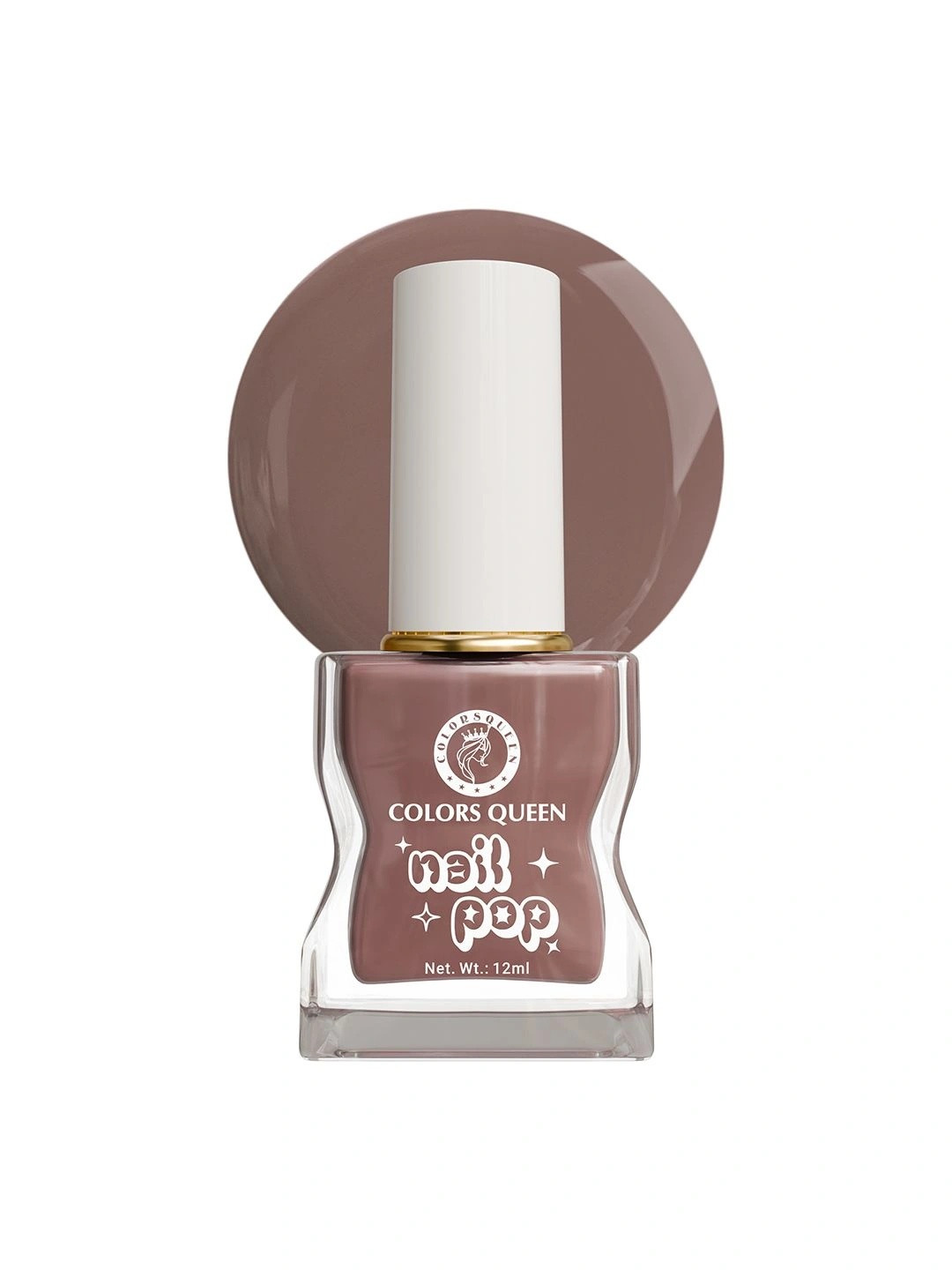 Colors Queen Nail Pop Glossy Gel Finish & Quick Drying Nail Polish - 12 ml - Dusty Pink