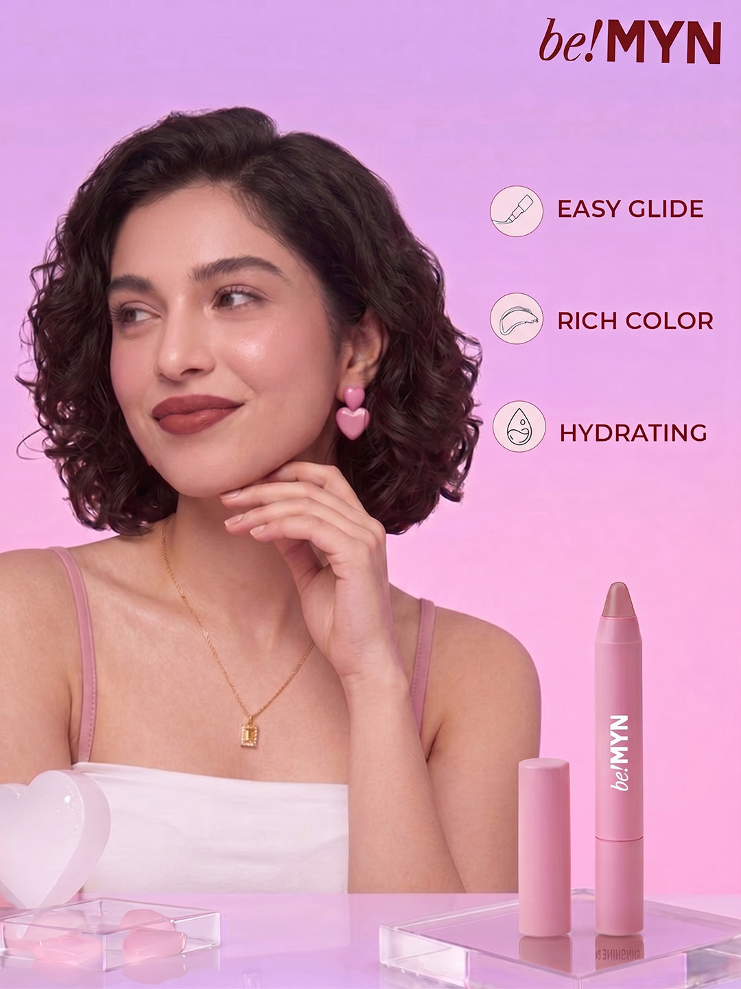 Be!Myn ButterGlyd Longstay Hydrating Lip Crayon - Guava
