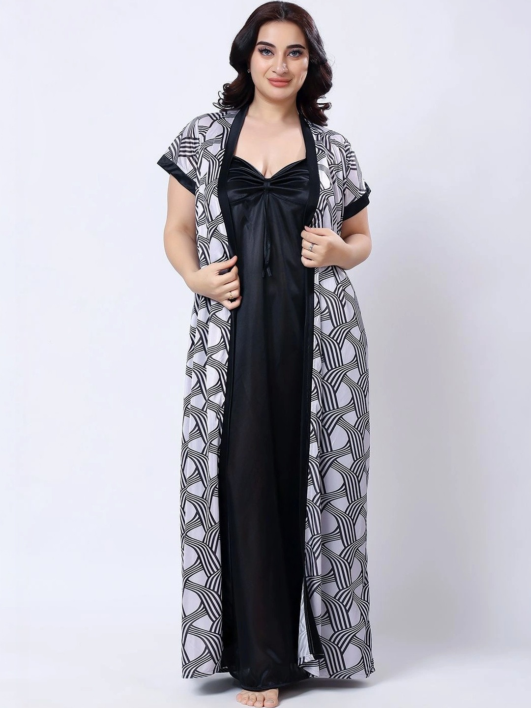 come4try Printed Maxi Nightdress