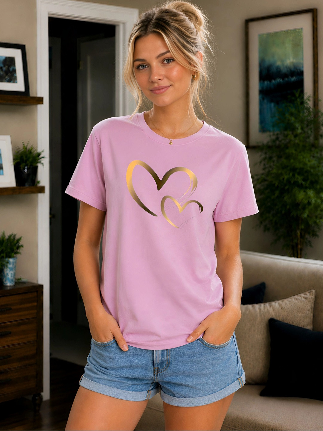 ELVIA Women Printed T-shirt