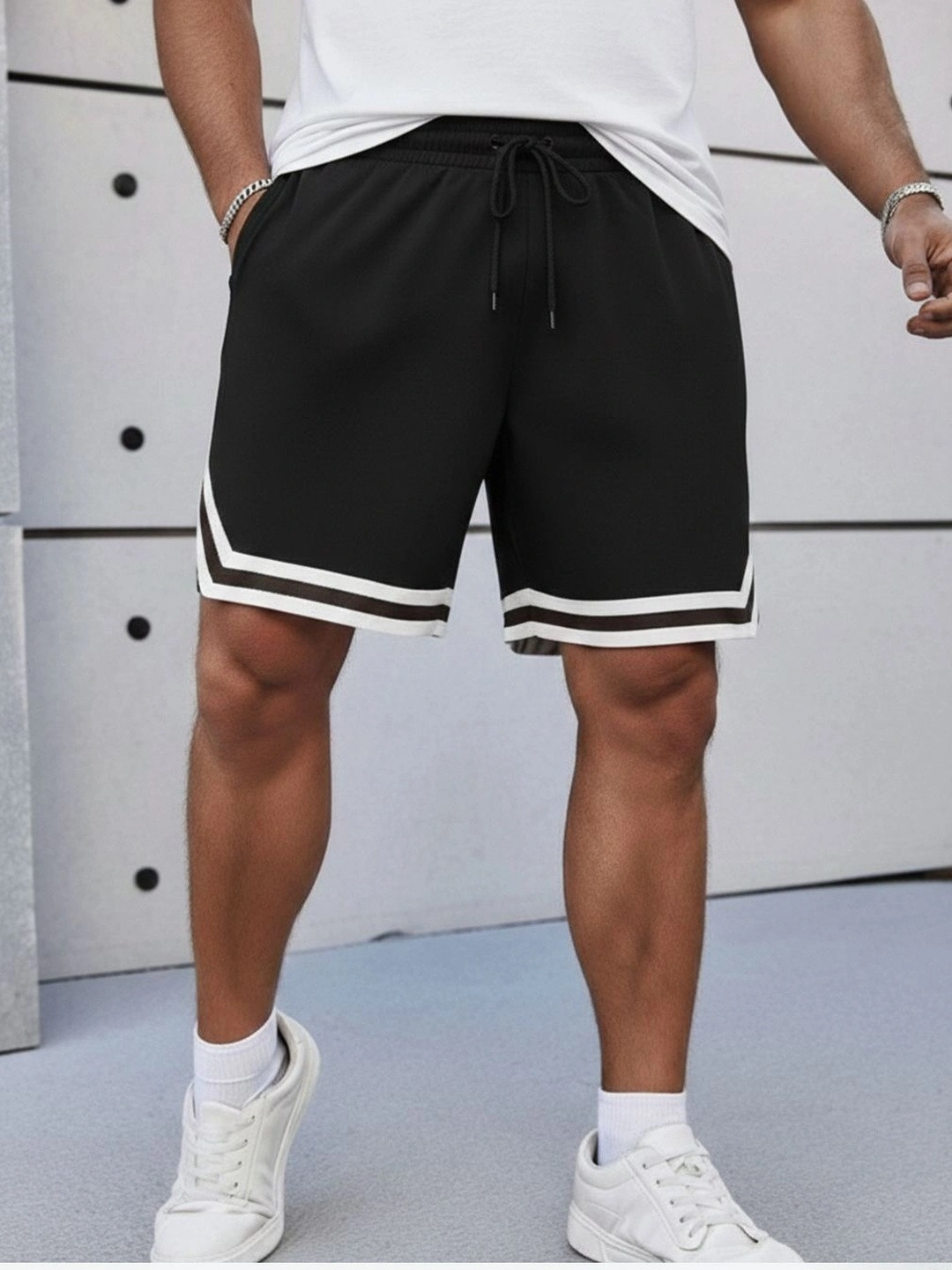 culish Men Colourblocked Training or Gym Sports Shorts with Technology
