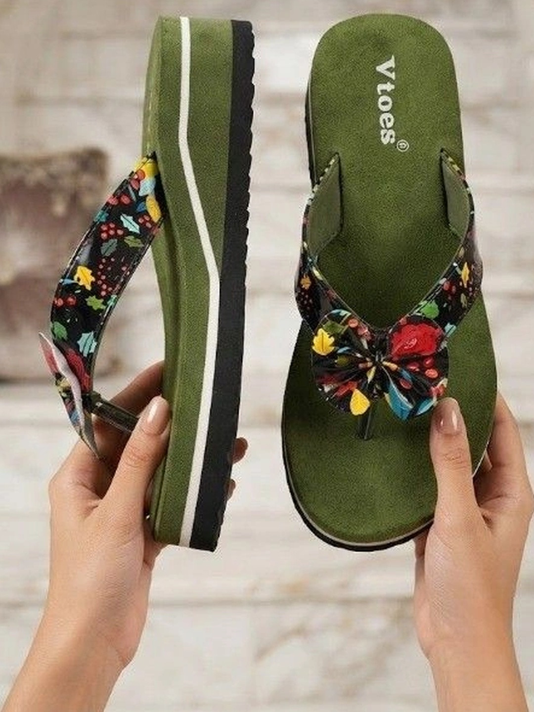Hsquare Women Printed Thong Flip-Flops