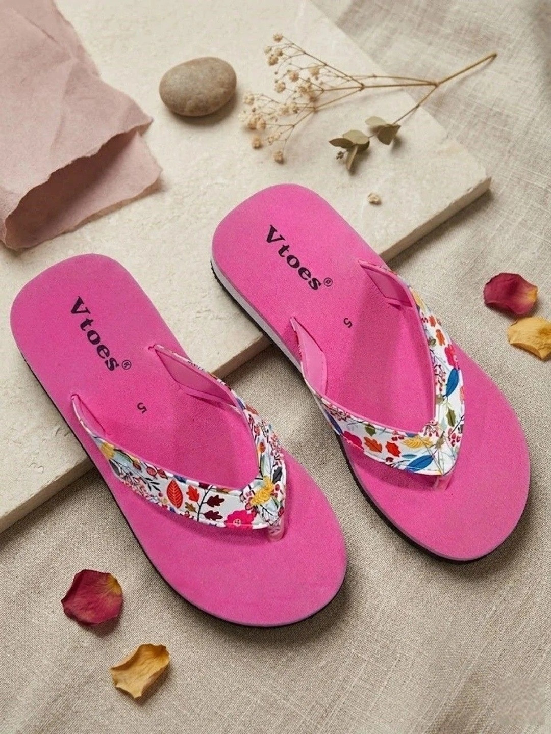 Hsquare Women Printed Thong Flip-Flops