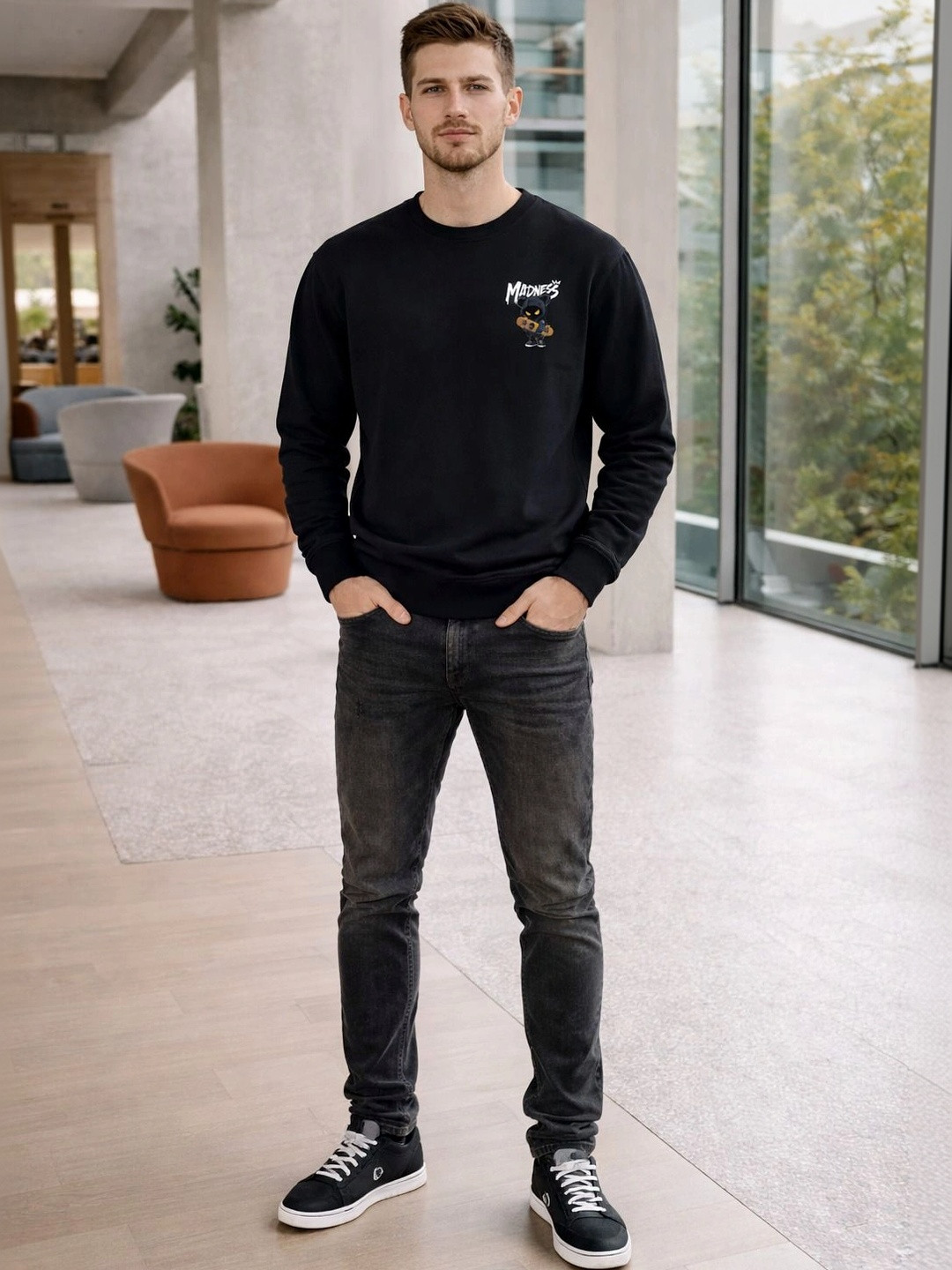 MIRAVUE Men Printed Sweatshirt