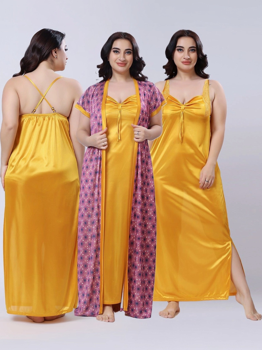 come4try Printed Maxi Nightdress