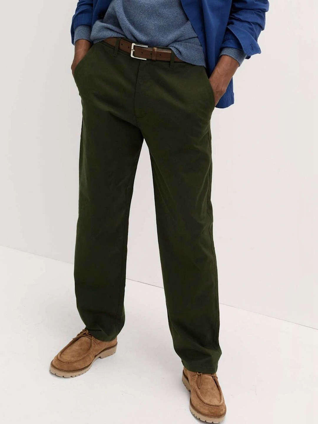 Marks & Spencer Loose Fit Stretch Chino Trousers