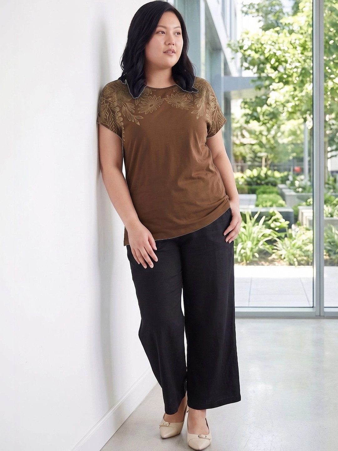 Nexus by Lifestyle Women Plus Size Printed T-shirt