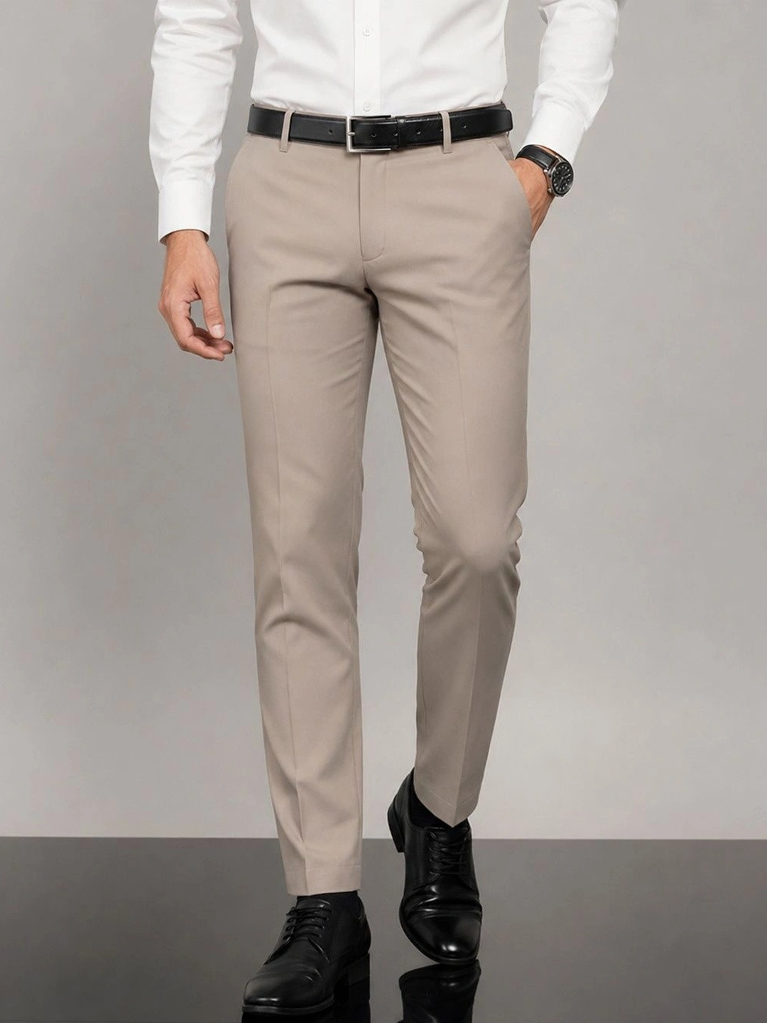 XENOR Men Pleated Trousers