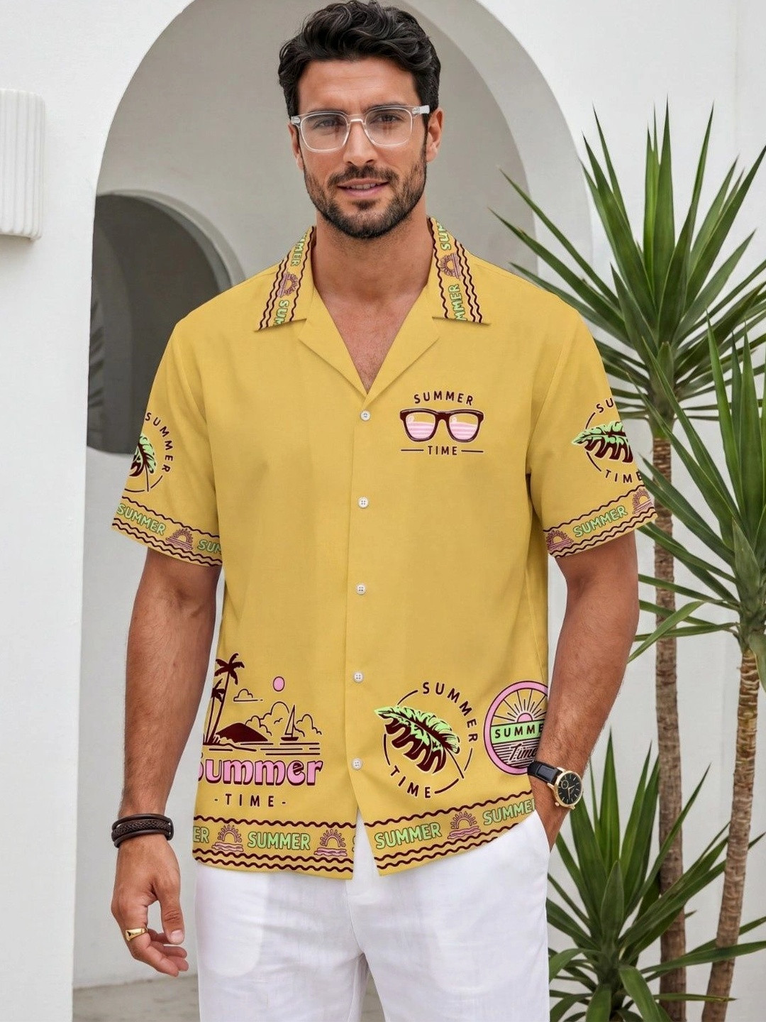 Stenfia Men Relaxed Printed Casual Shirt