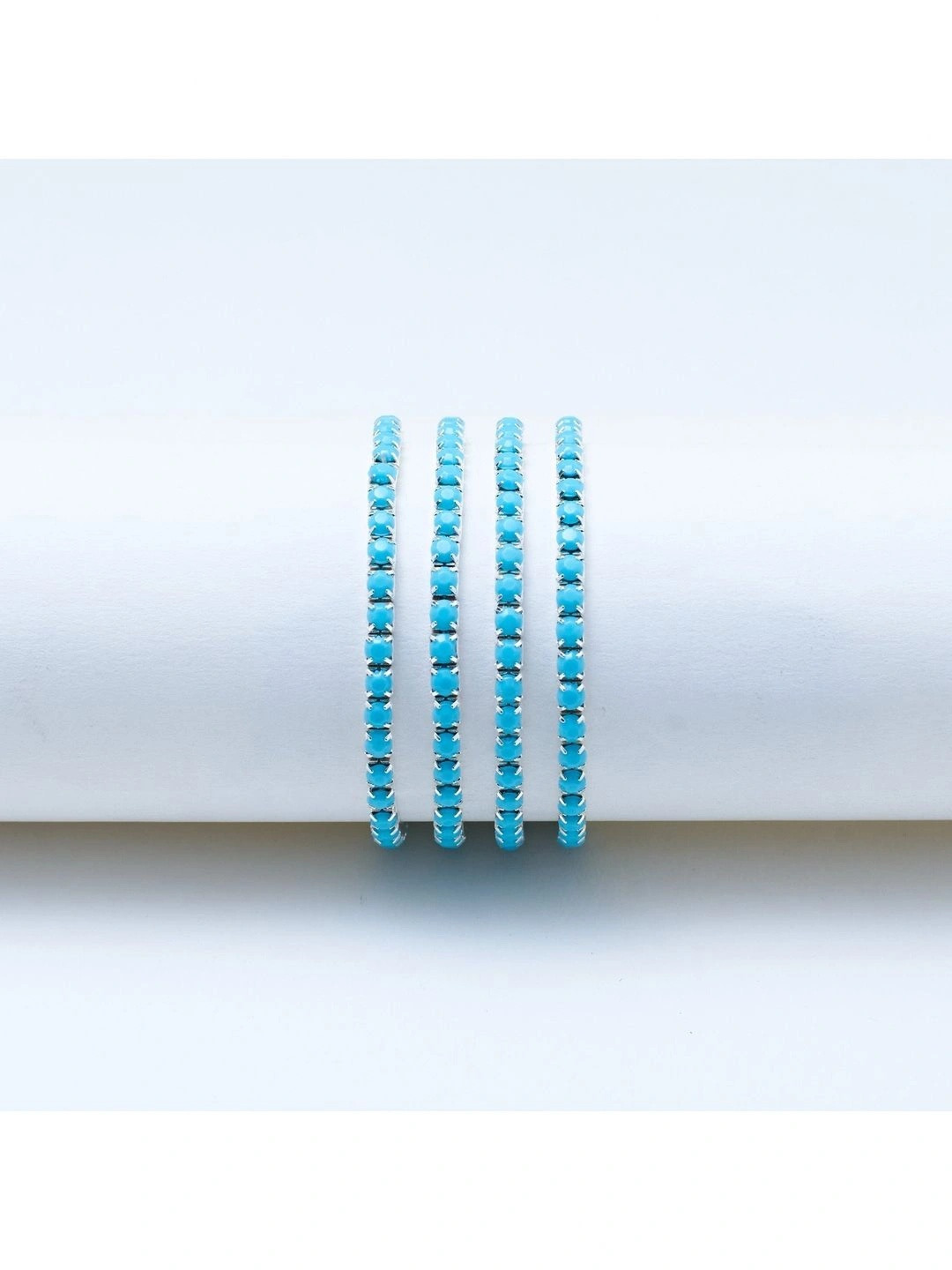 SALTY Blue Set Of 4 Bangle-Style Bracelets