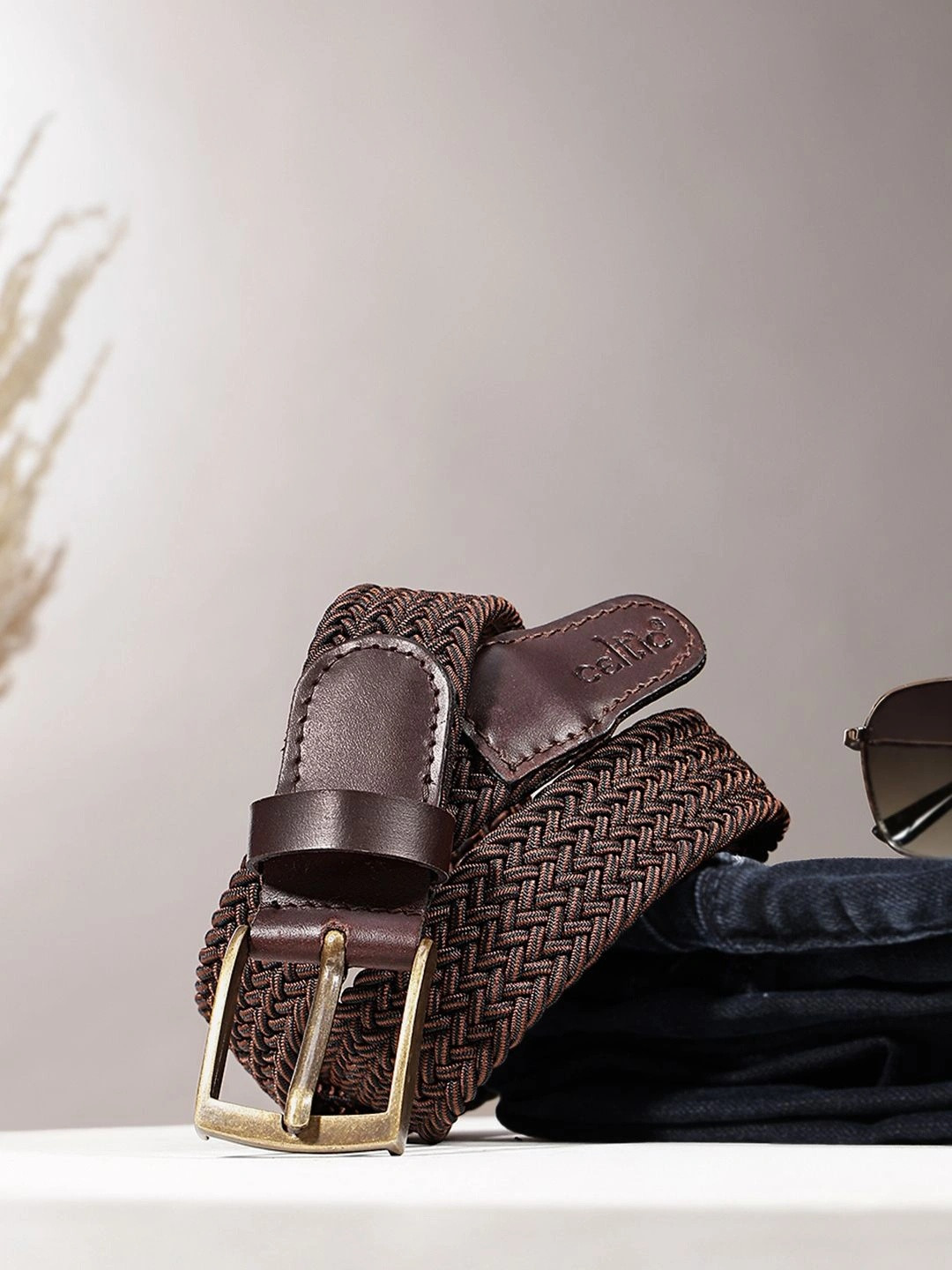 Celtic Men Braided Leather Belt