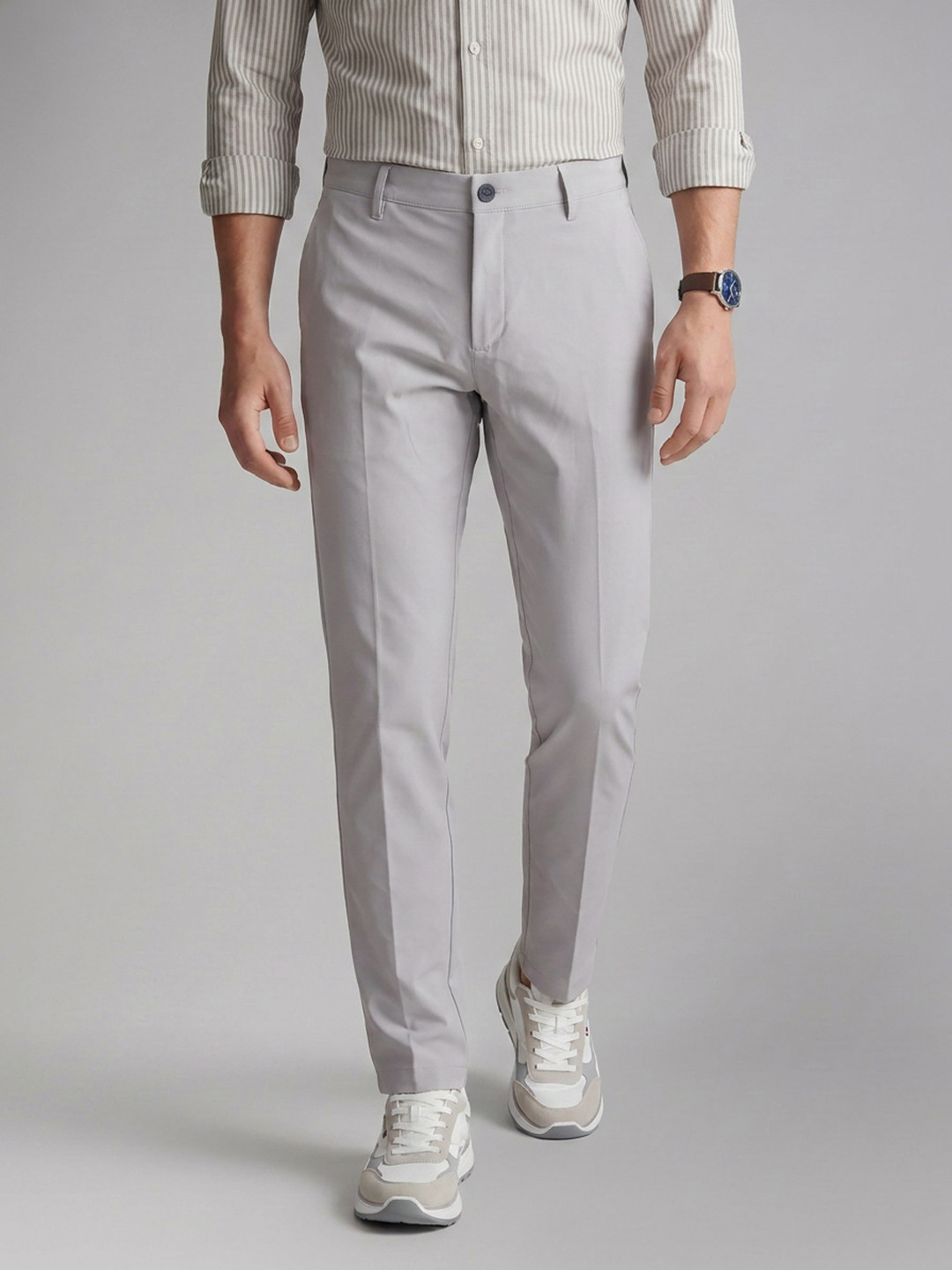 Louis Philippe Ath.Work Men Tapered Fit Trousers