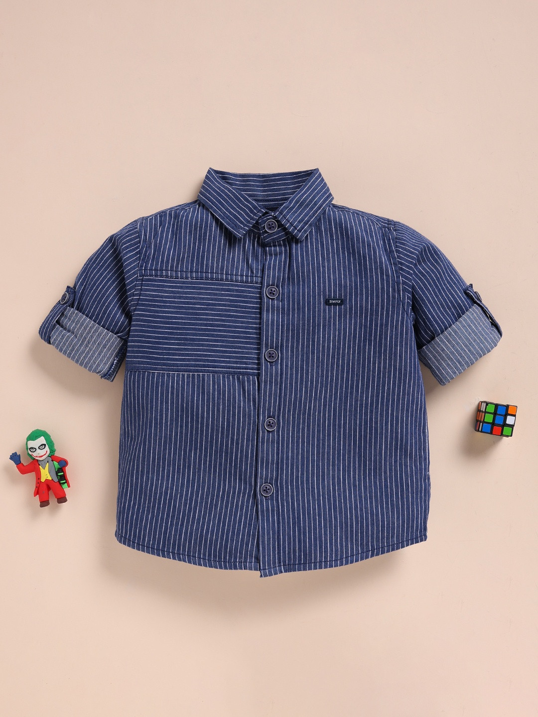 Simply Boys Striped Pure Cotton Casual Shirt