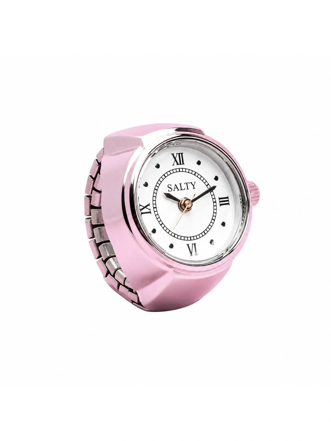 SALTY Stretchable Watch Silver Ring for Girls
