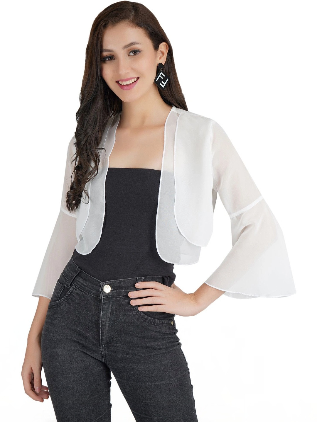 AOL Women Crop Shrug