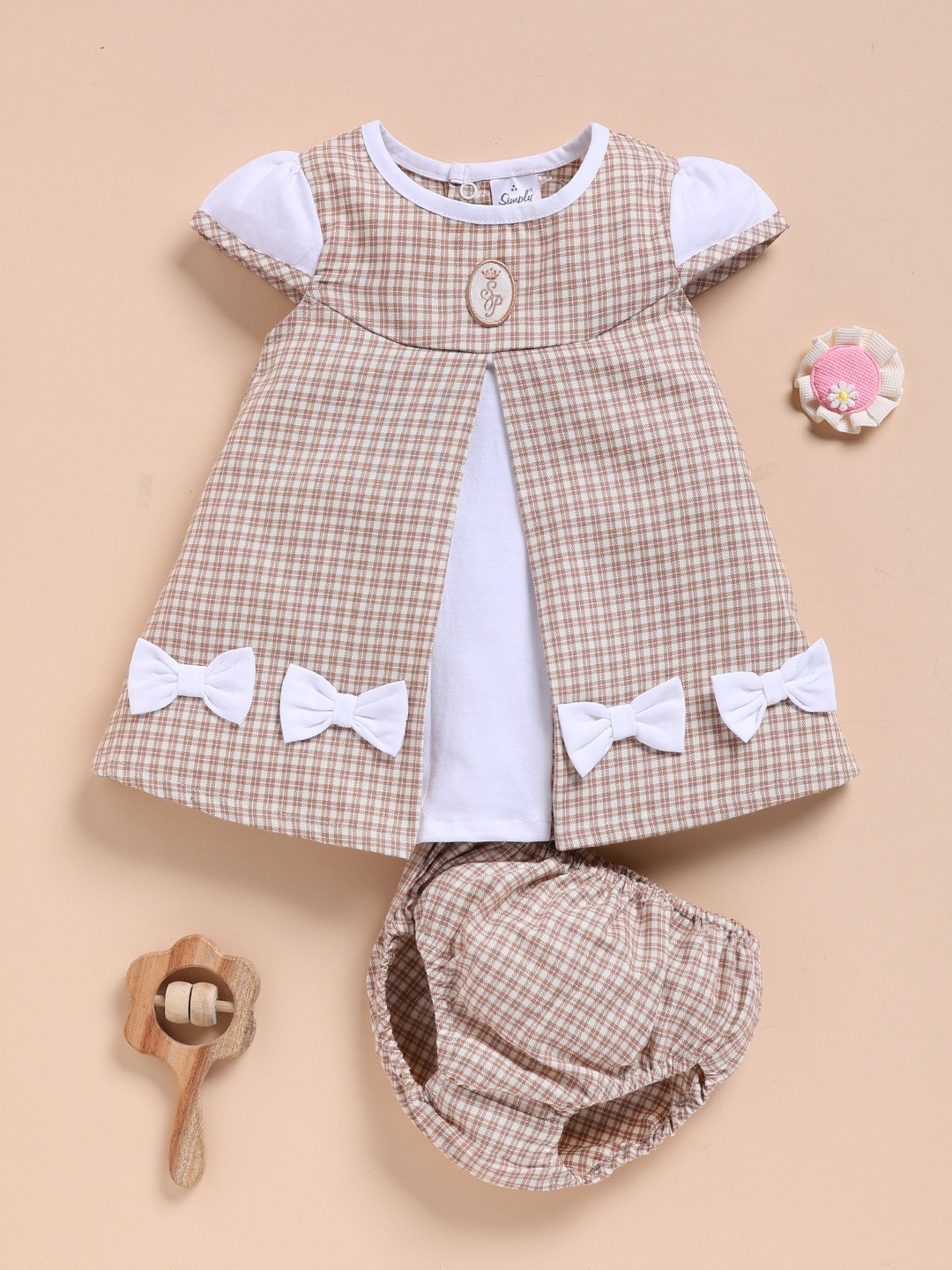 Simply Checked Pure Cotton A-Line Dress