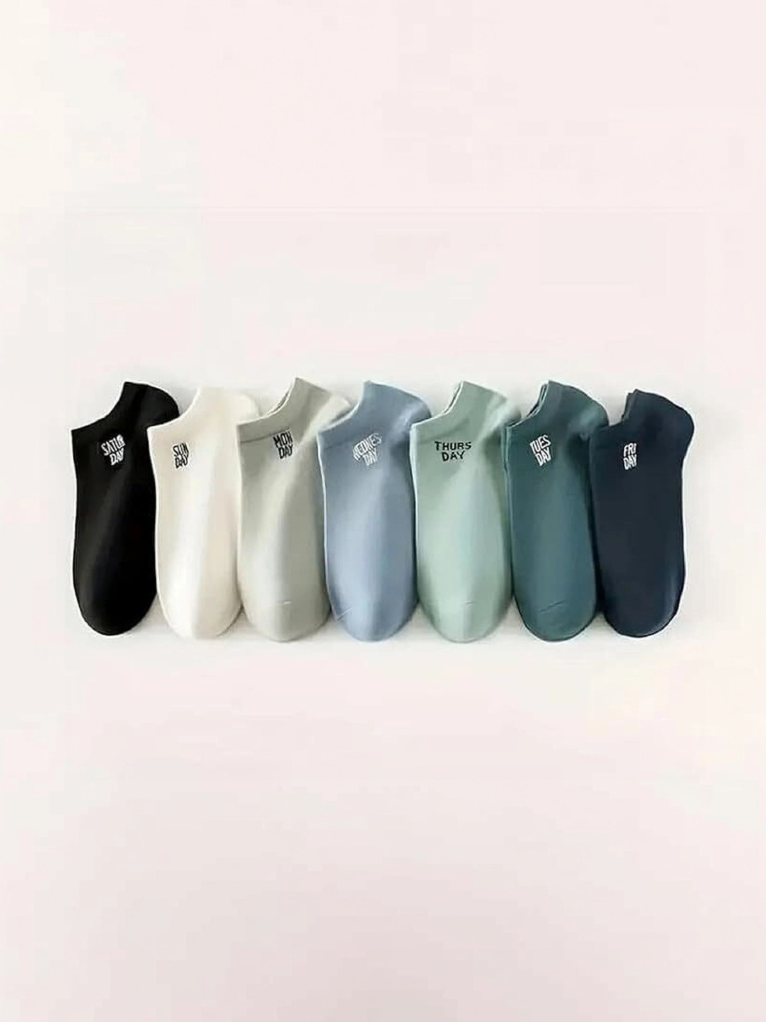 Ecomgedz Women Pack of 7 Cotton Patterned Ankle Length Socks