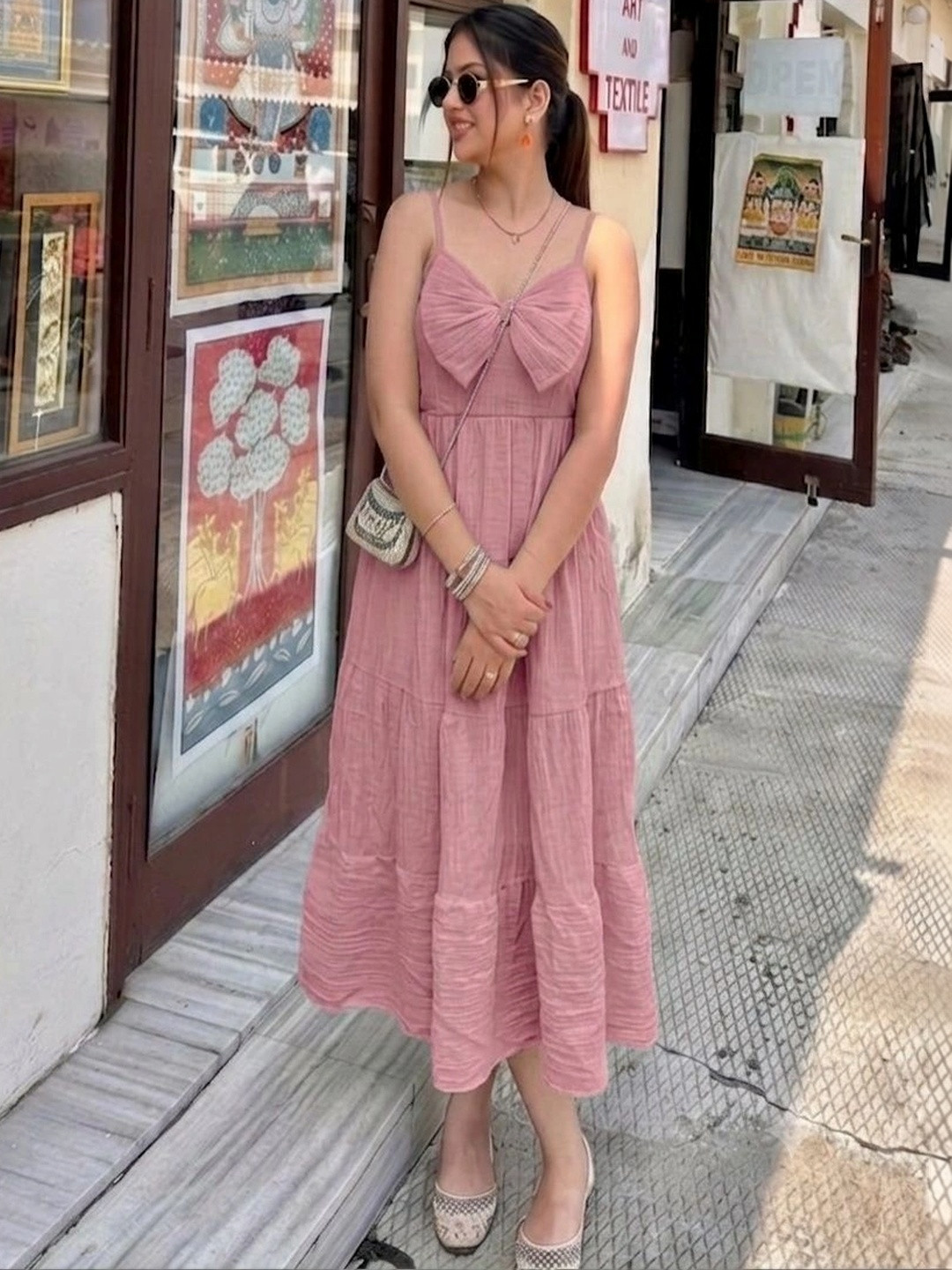 Kadambarie Organic Cotton A-Line Midi Dress