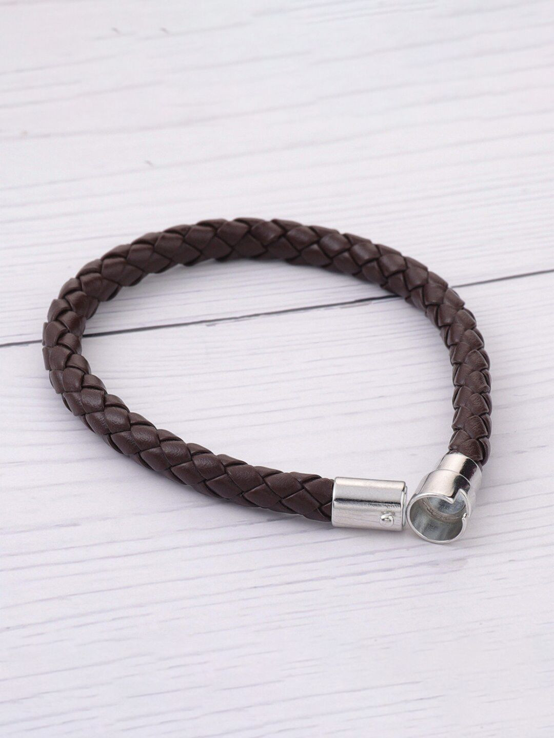 SALTY Men Textured Leather Wraparound Bracelet