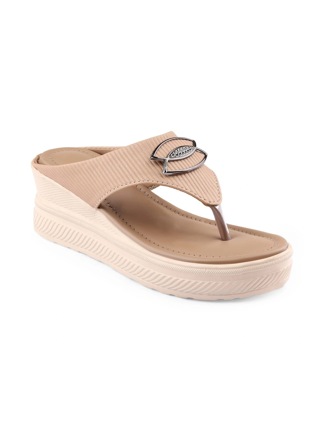 Deals4you Textured Wedge Sandals