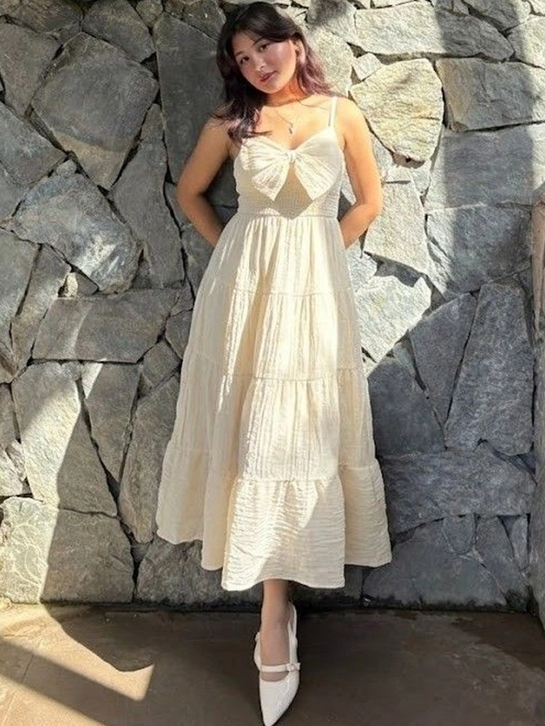 Kadambarie Organic Cotton A-Line Midi Dress