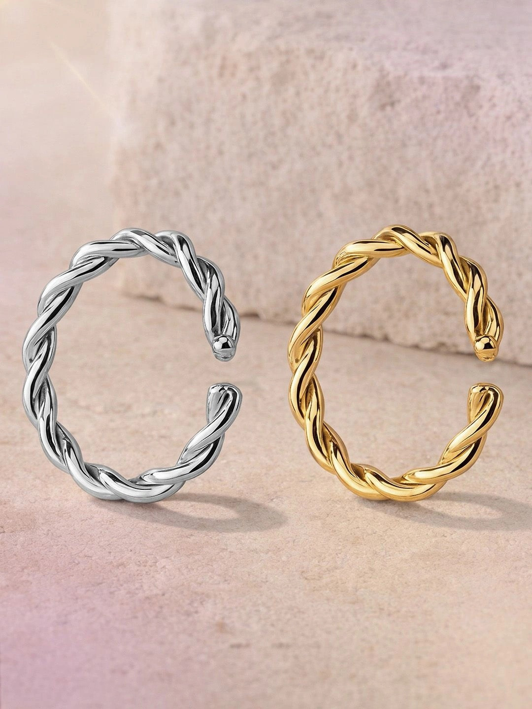 MAZZINI Silver-Plated Ring Nosepin