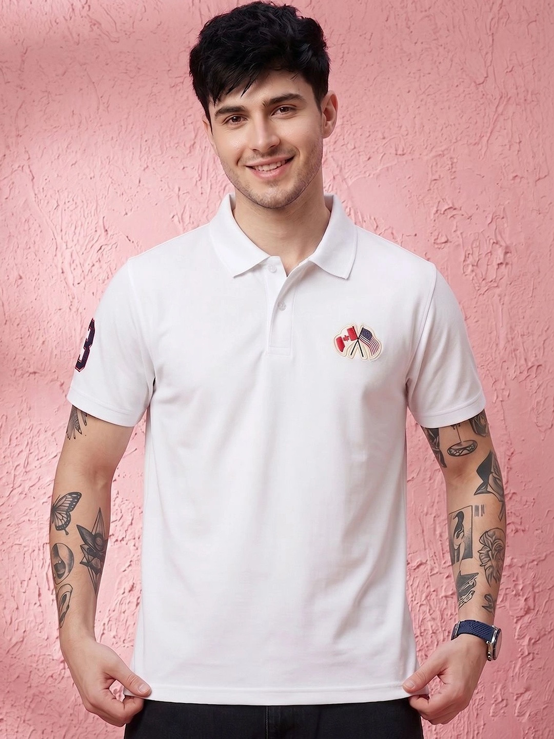 AIN6 Men Polo Collar T-shirt