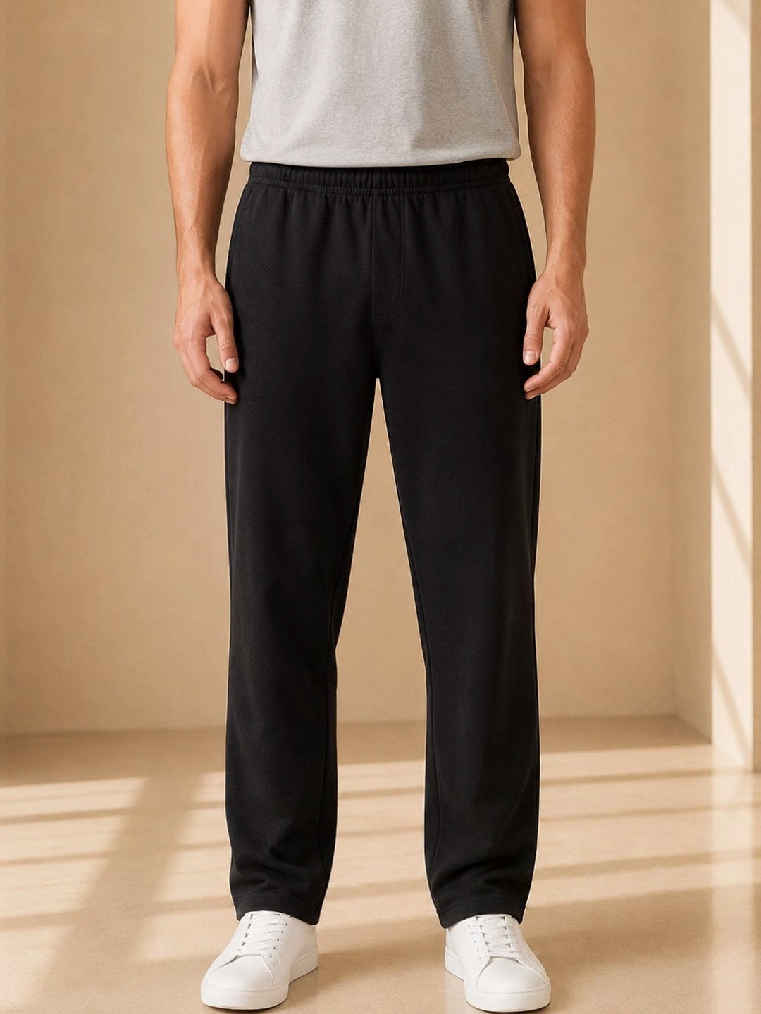 Pure Lab+ Men's Cotton Sports Track Pants | Regular Fit