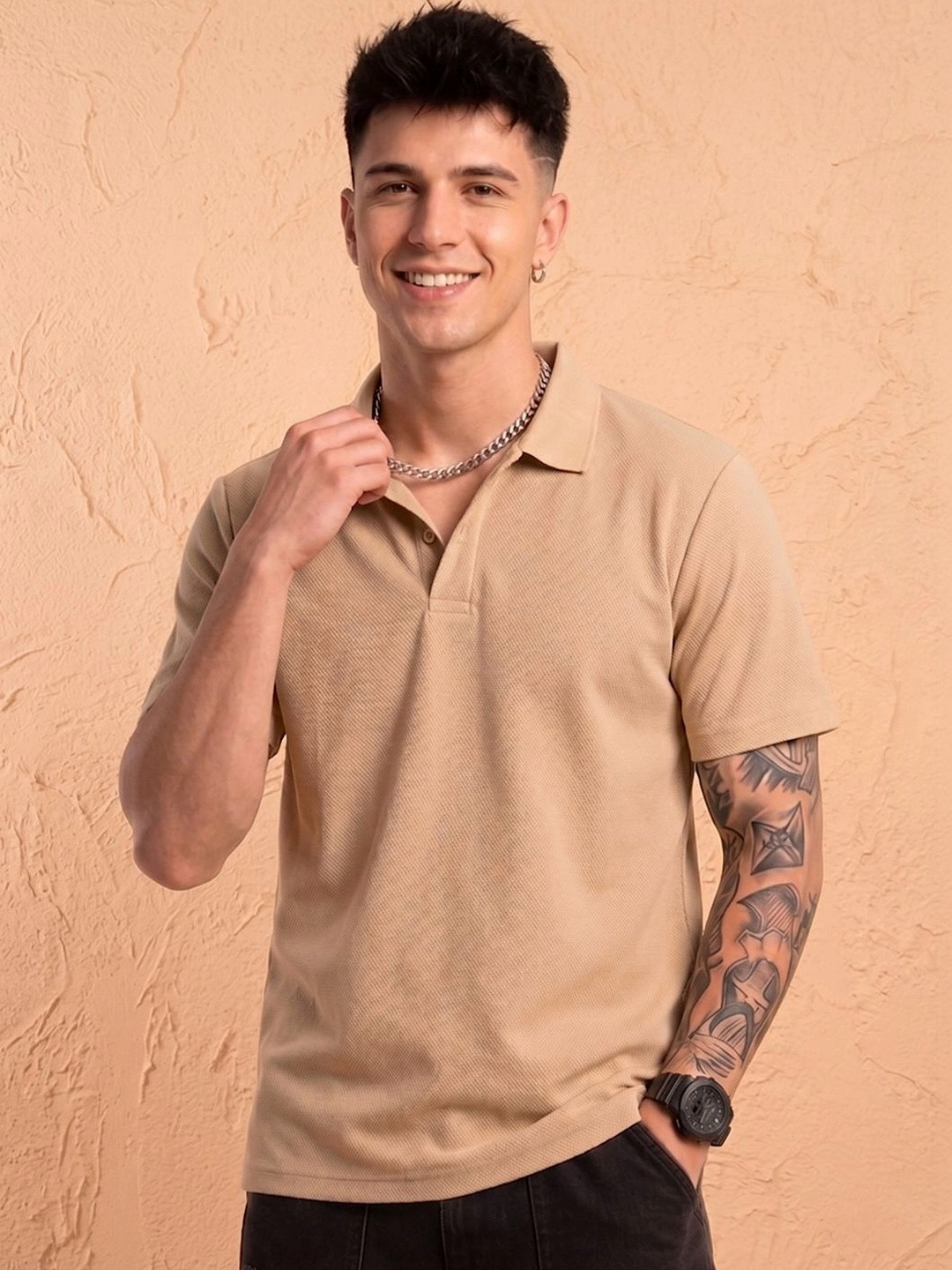 AIN6 Men Polo Collar T-shirt