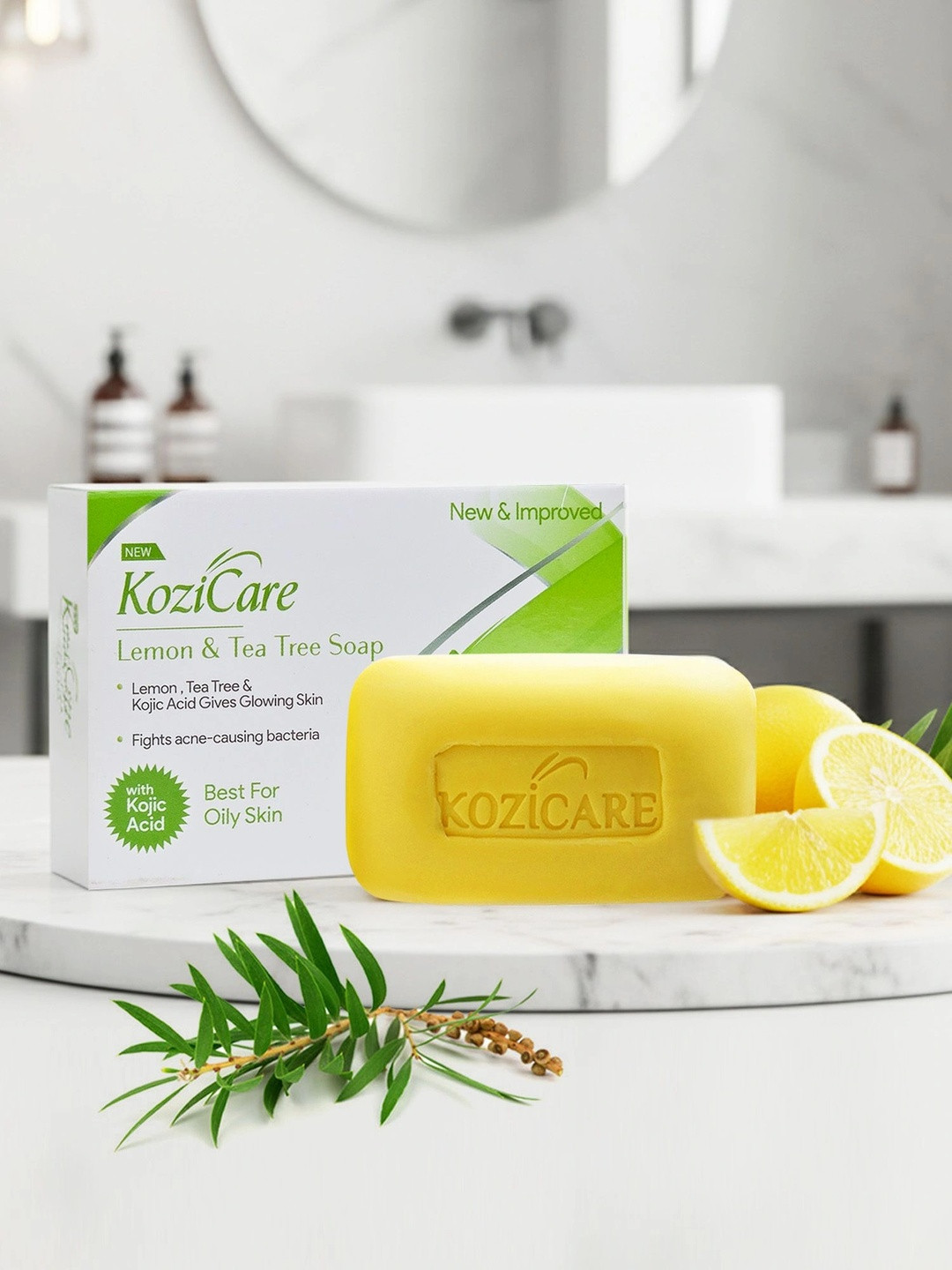 KOZICARE Kozicare Lemon & Tea Tree Soap With Shea Butter & Glutathione -75 g