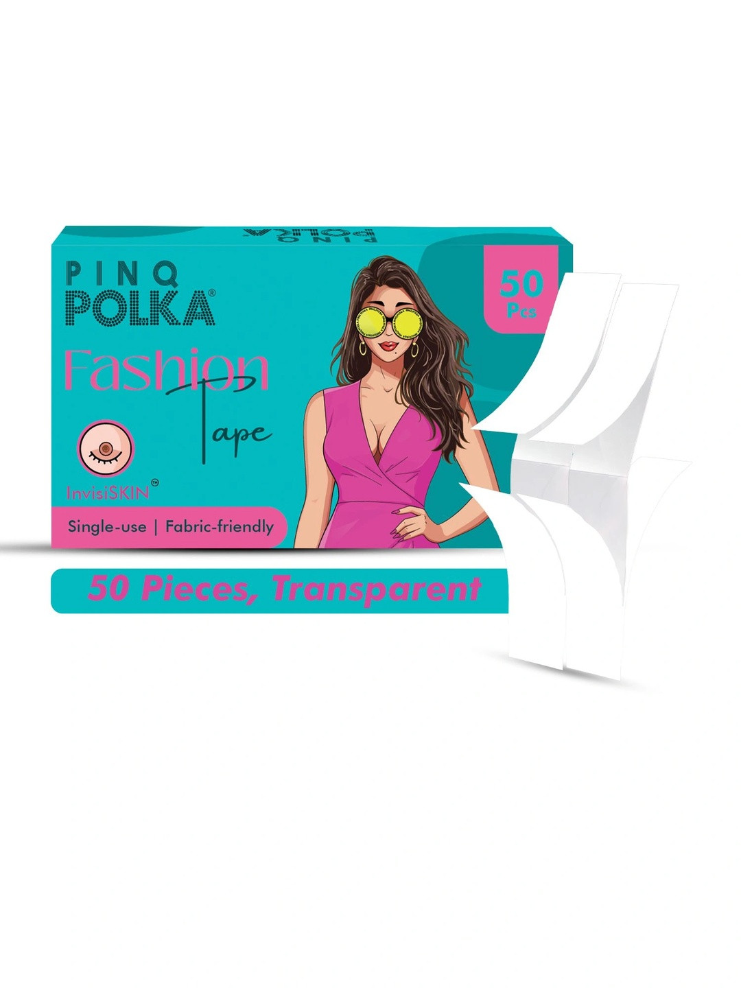 PINQ POLKA Fashion Tape for Dressing Double Sided Skin Friendly Body Tape 50 Pcs