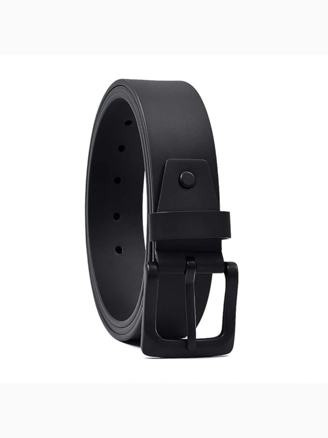 WildHorn Men Black Solid Leather Belt