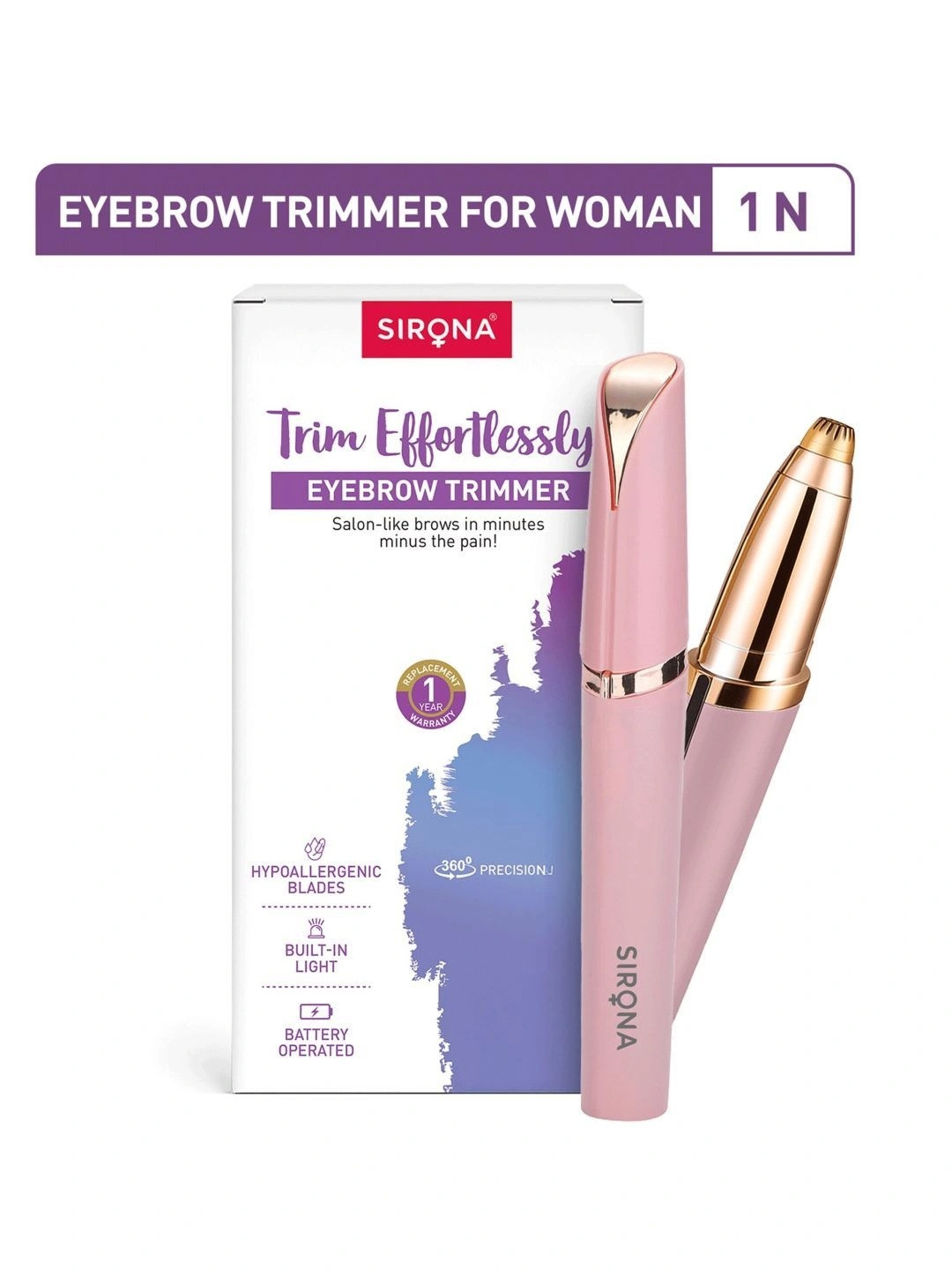 Sirona Women Portable Electronic Eyebrow Trimmer Razor