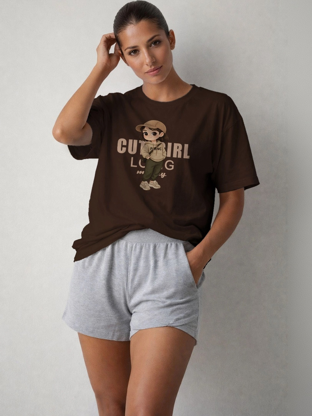 TOGS & TERRE Women Printed Organic Cotton Blend T-shirt