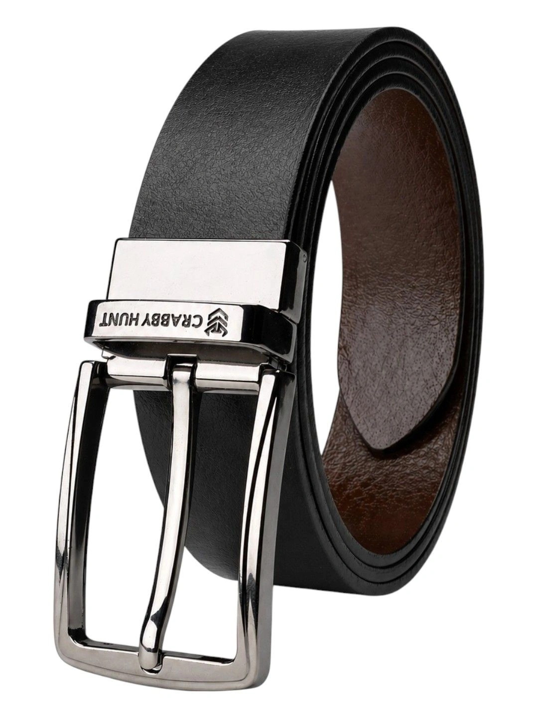 Crabby Hunt Men Leather Reversible Formal Belt