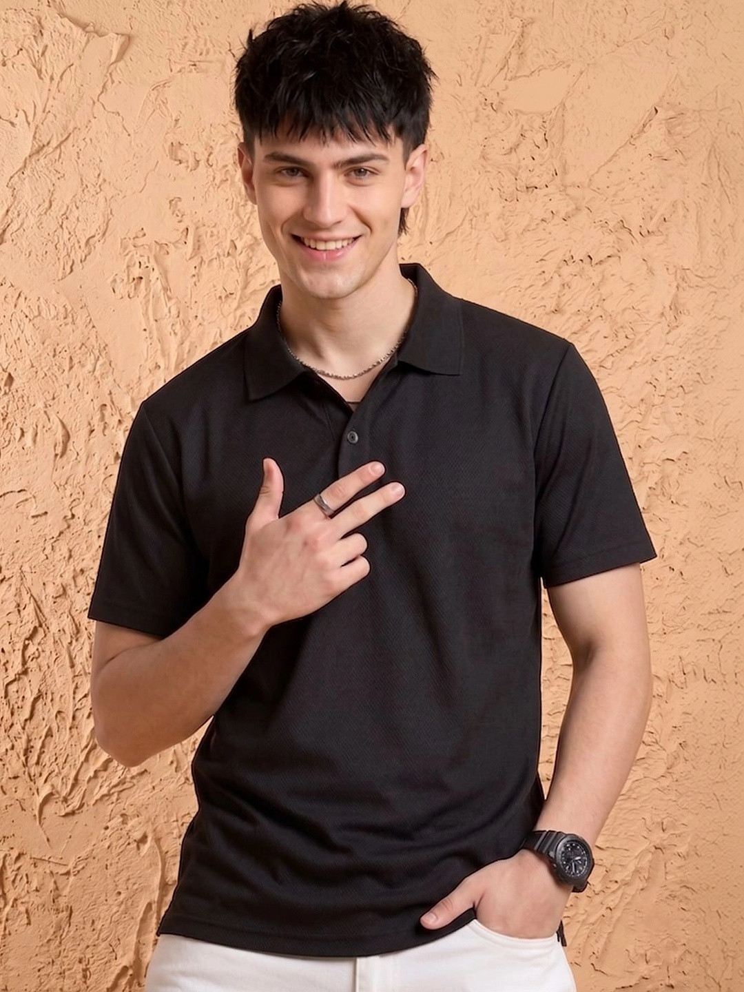 AIN6 Men Polo Collar T-shirt