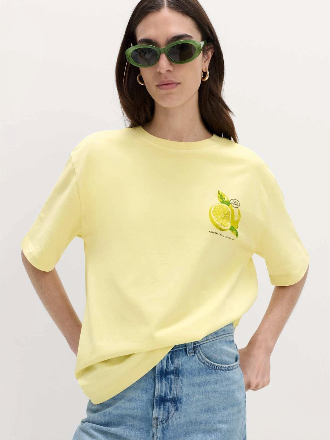 Marks & Spencer Pure Cotton Graphic Oversized T-Shirt