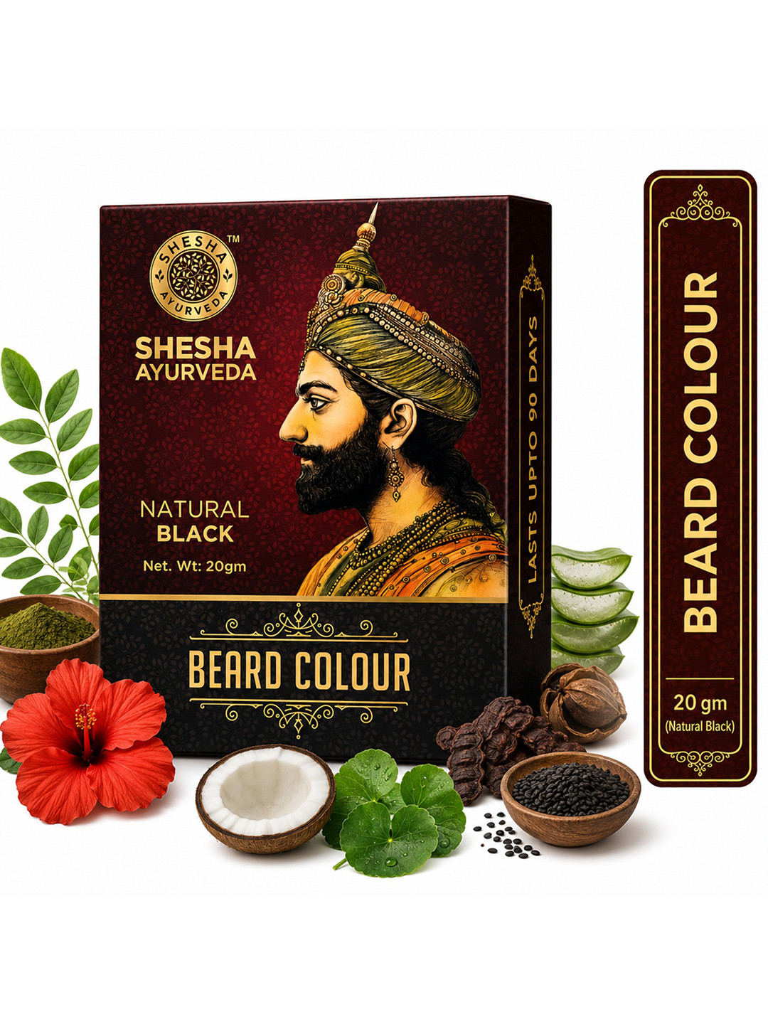 SHESHA AYURVEDA Beard Colour Natural Black -20g