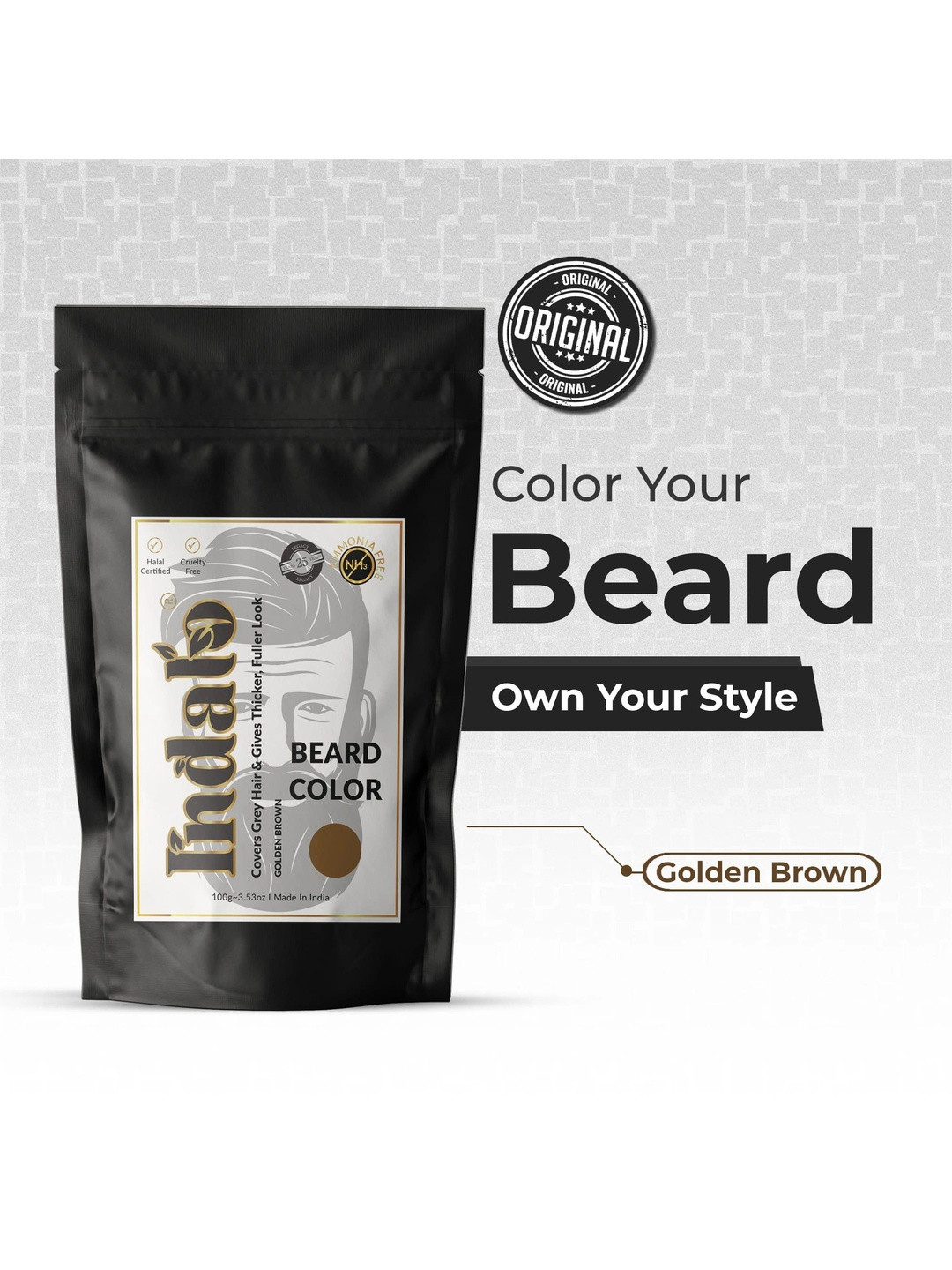 INDALO Men Beard Color 100 g - Golden Brown