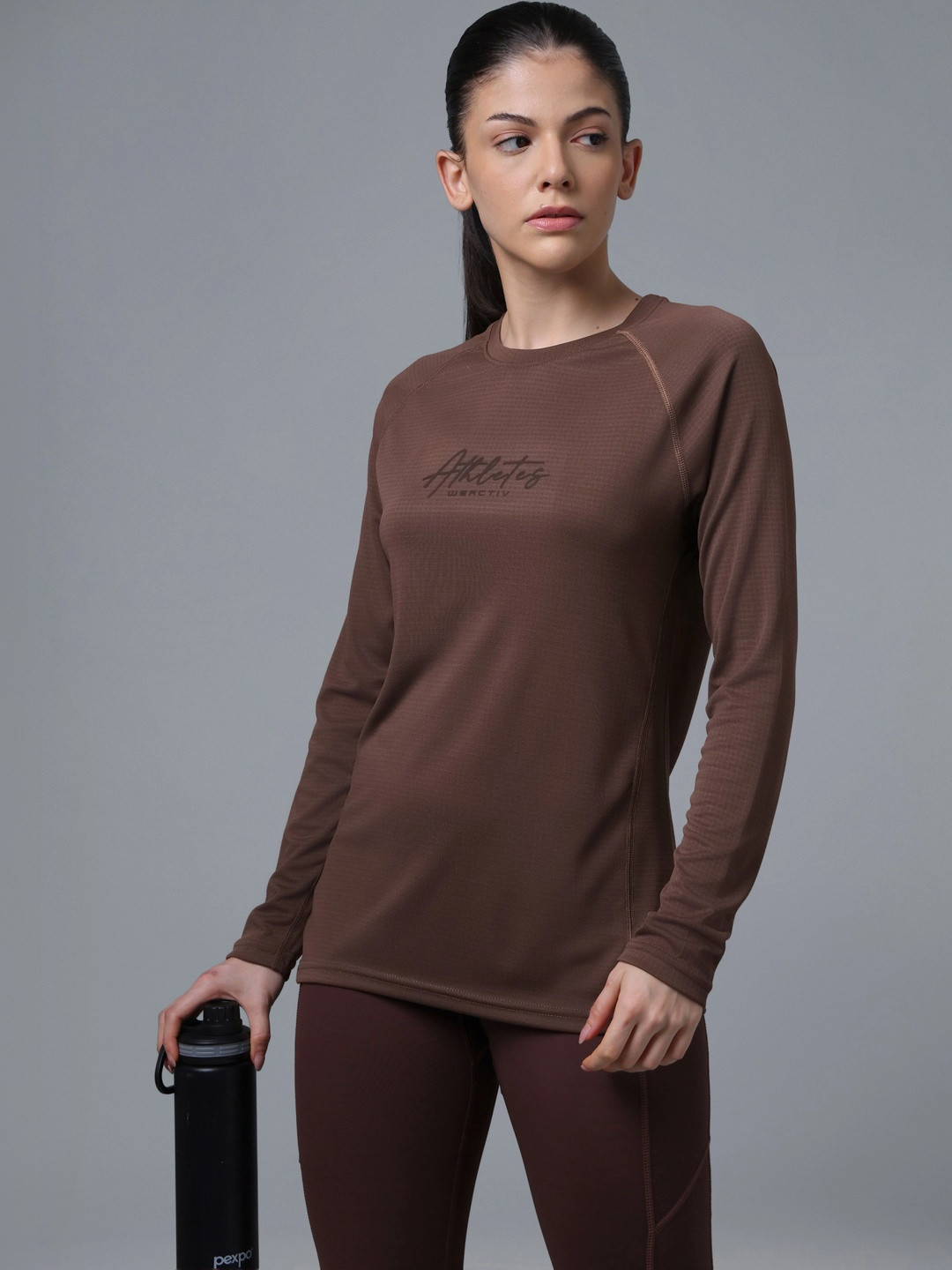 Technosport Women Brand Logo Slim Fit T-shirt