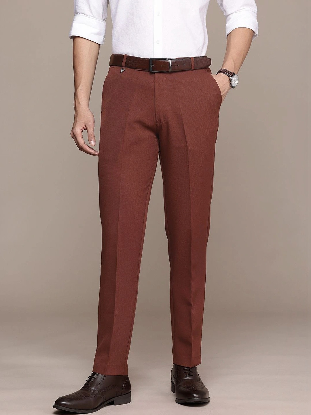 R.Code by The Roadster Life Co. Men Slim Fit Trousers