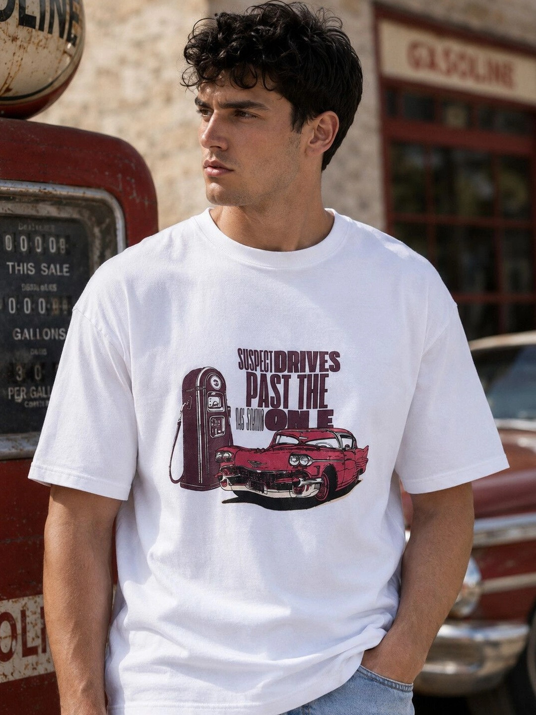 Eszett Men Graphic Printed Round Neck Cotton Oversized T-shirt