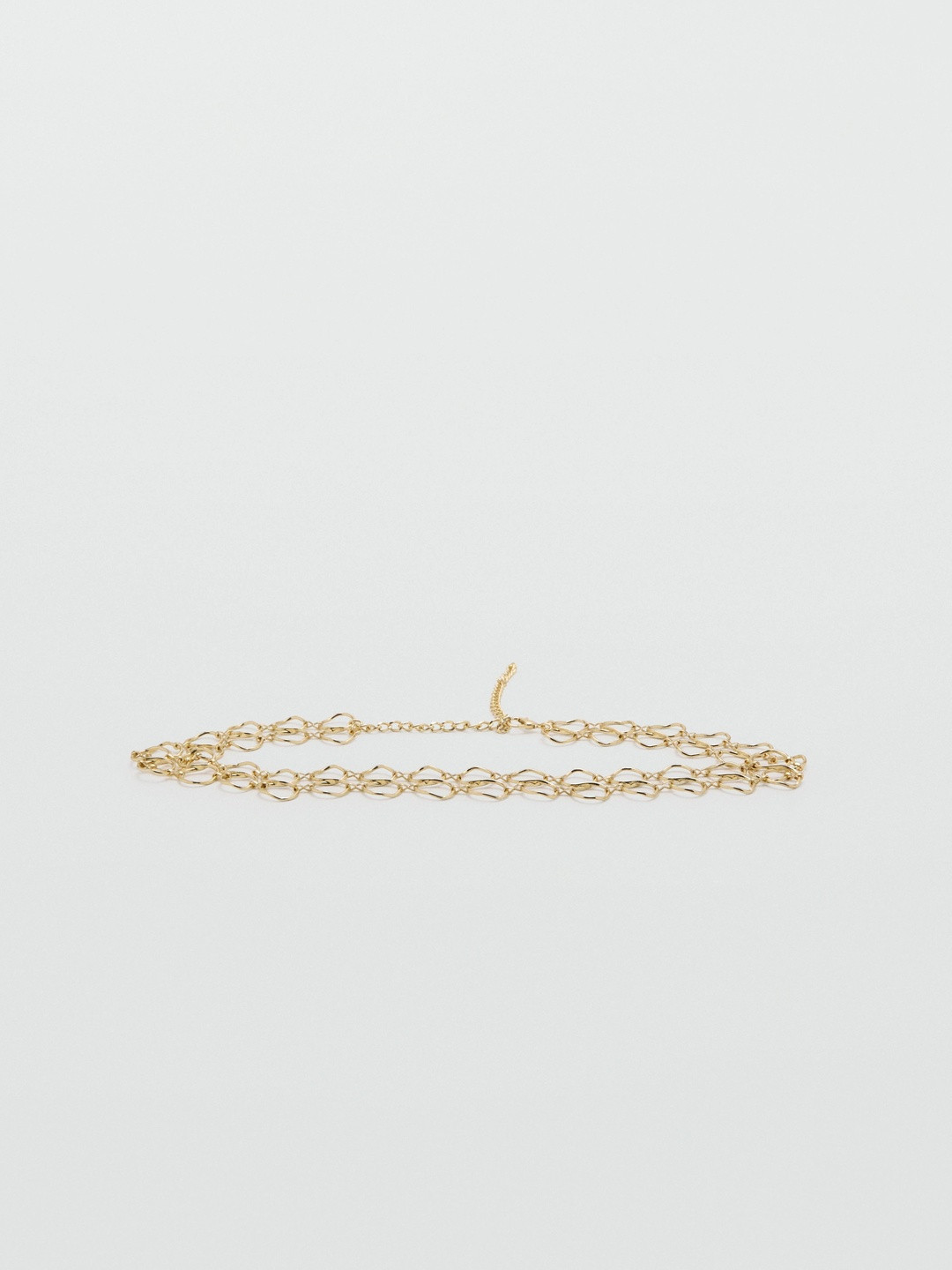 MANGO Women Double Chain Ring Belt
