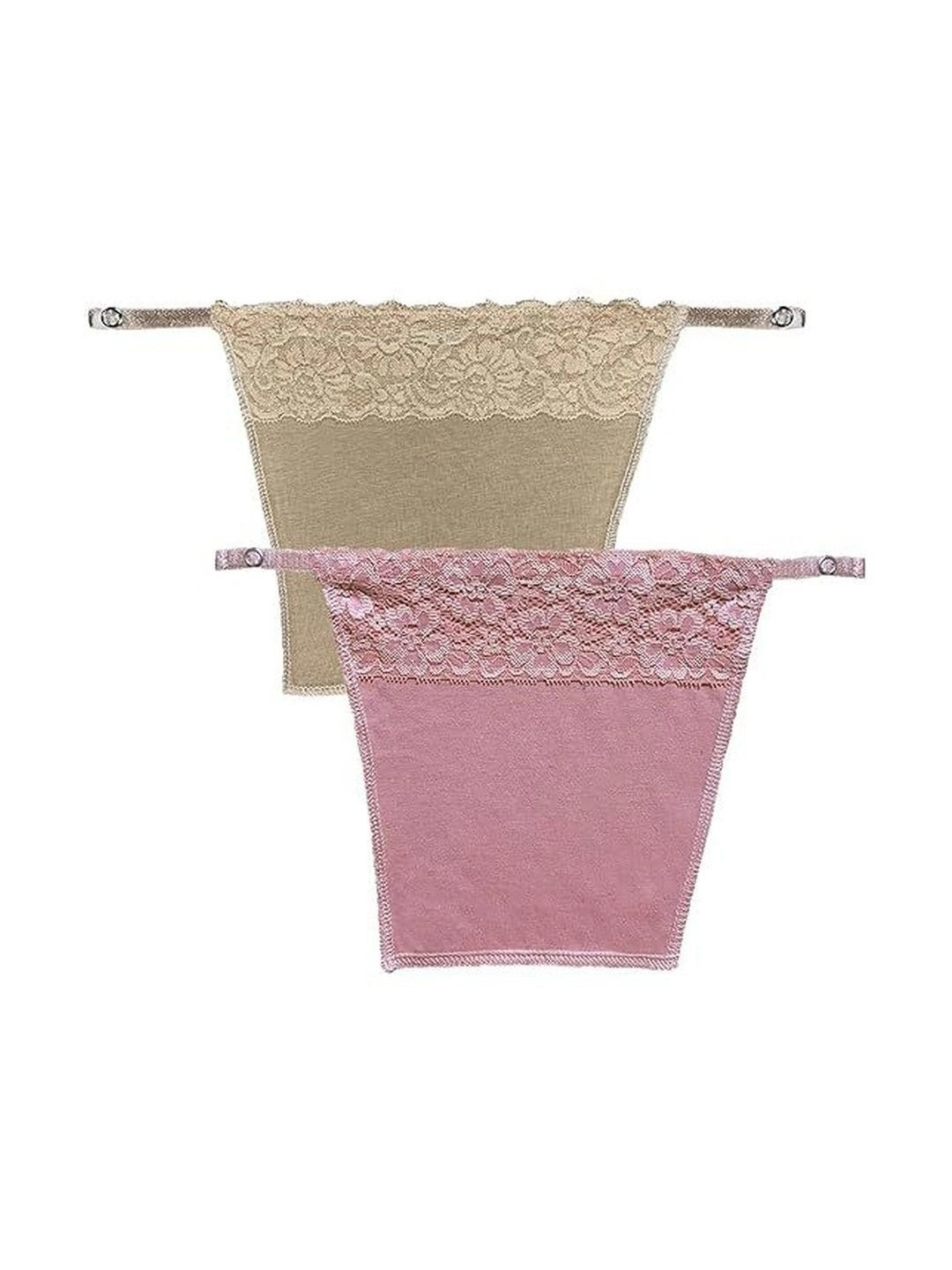 Fimalia Pack of 2 Pure Cotton Non Padded Camisoles