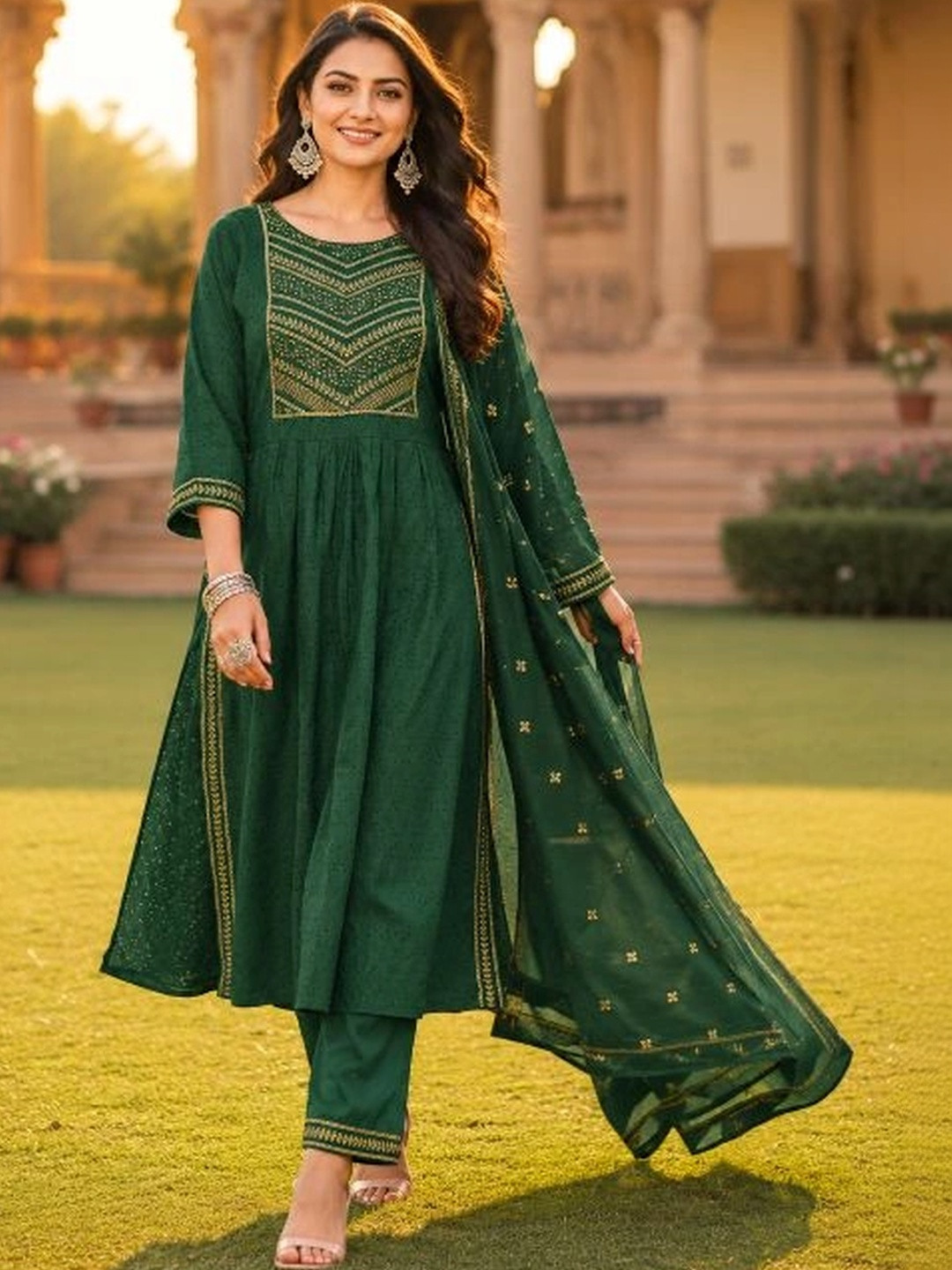 HERE&NOW X Minu Fashions Embroidered Pure Cotton Kurti