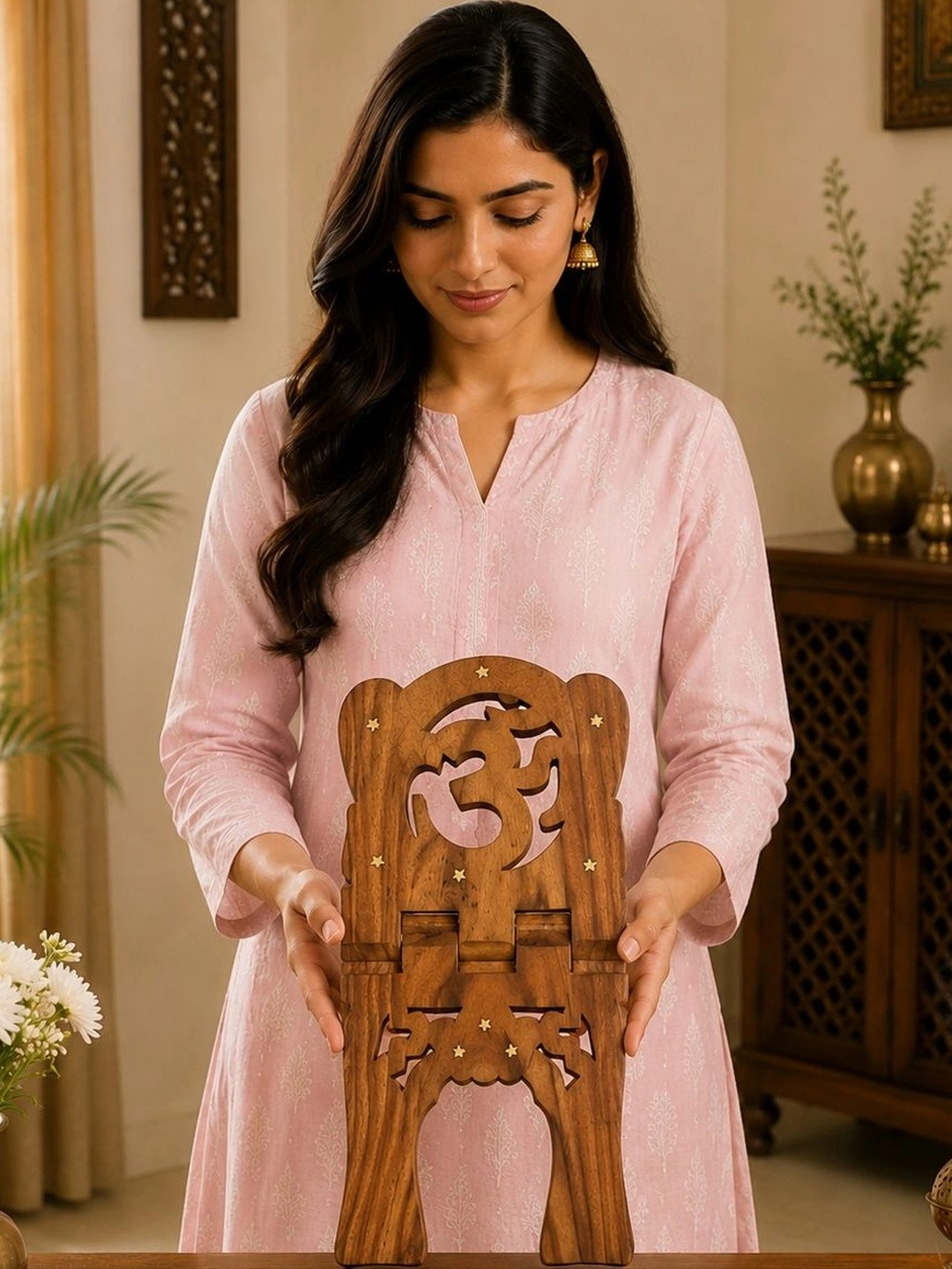 Classical Youth Wood Foldable Holy Book Stand