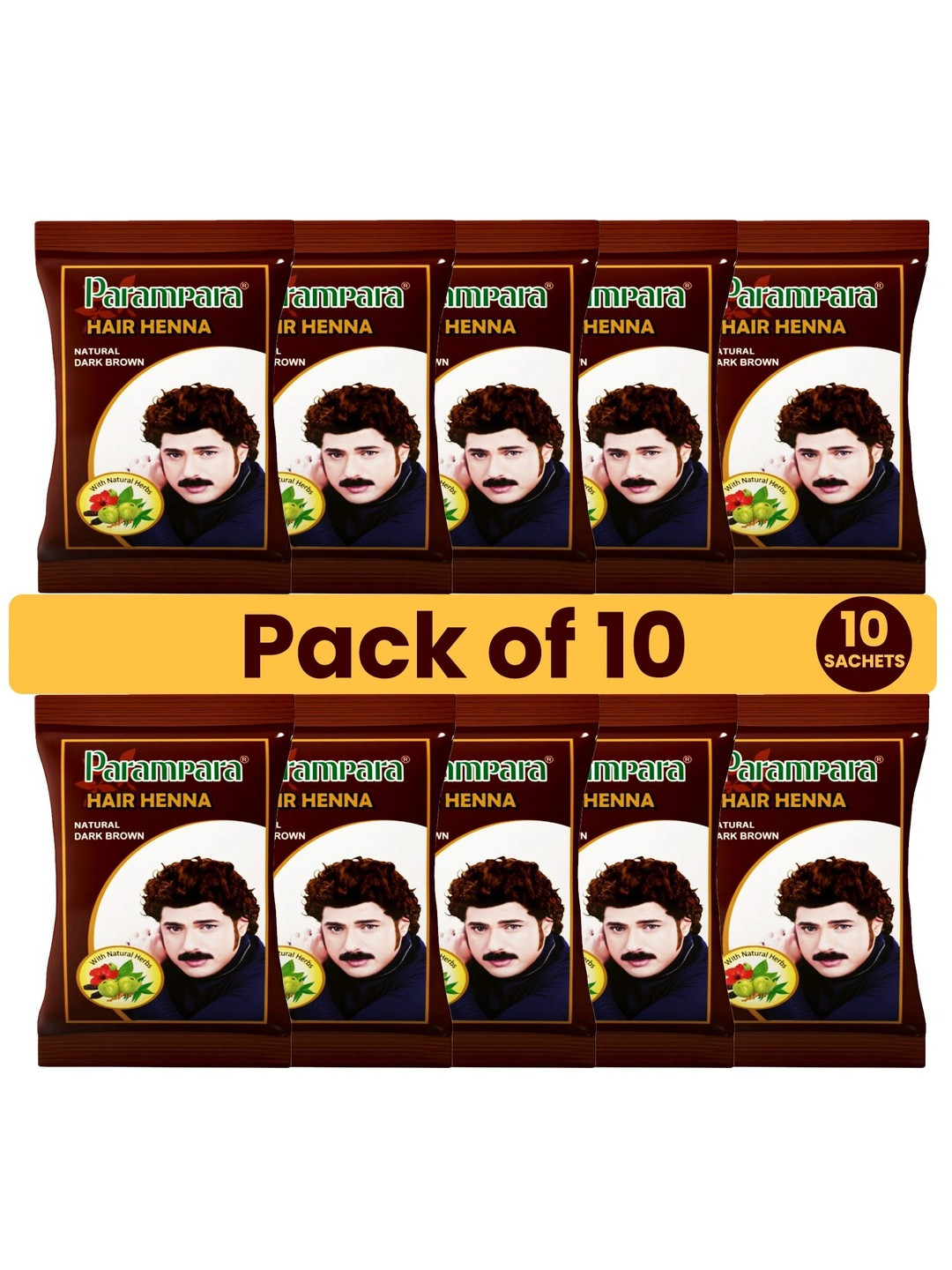 Parampara Ayurved Heena Hair Colour With Shikakai-200g-Dark Brown