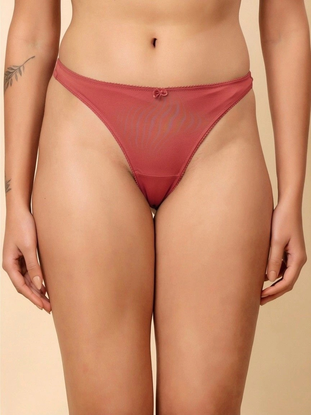 HRX by Hrithik Roshan Women Pack Of 3 Brazilian Cotton Spandex Solid High Rise Thongs