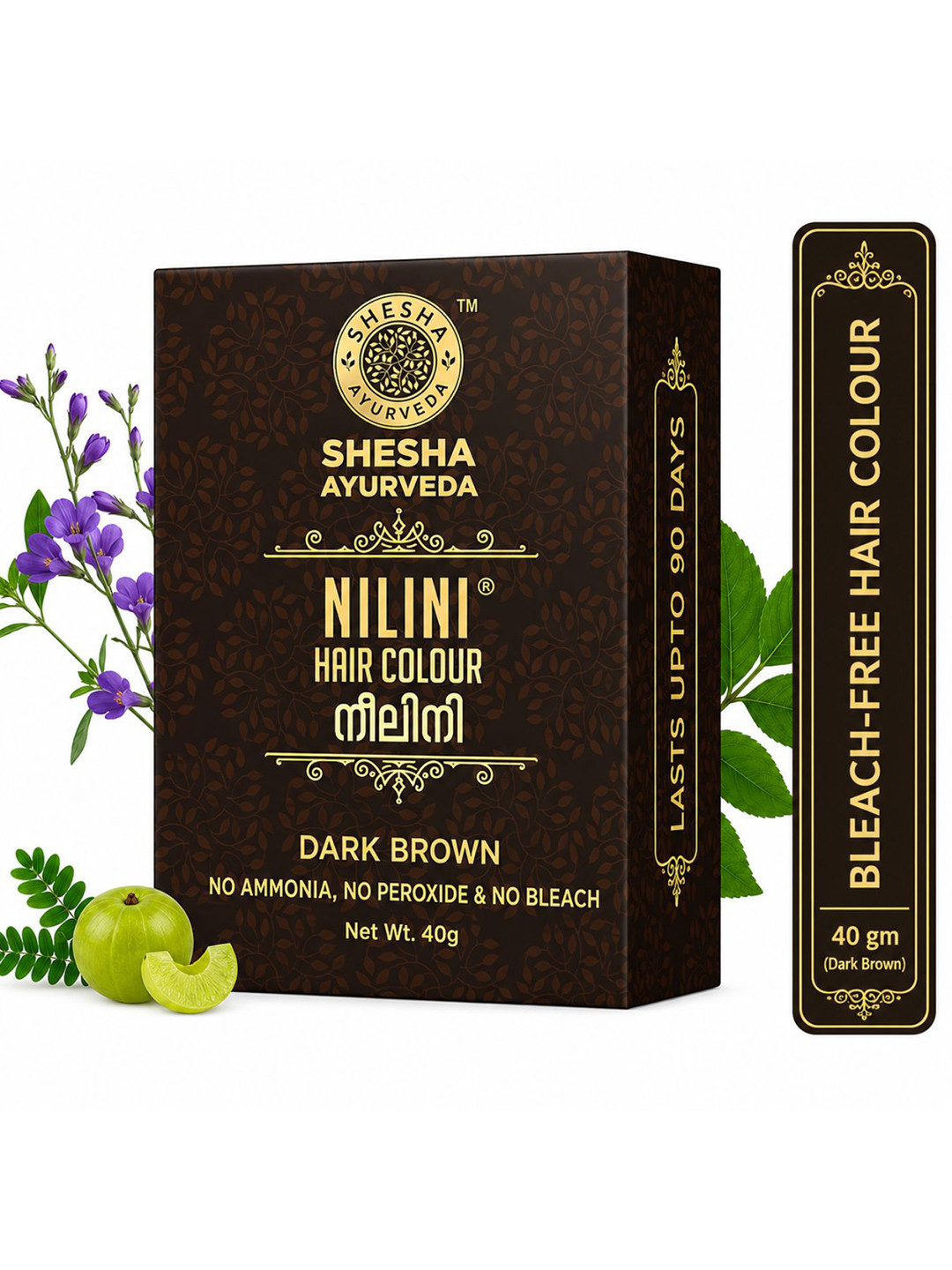 SHESHA AYURVEDA Nilini Ayurvedic Hair Color - 40 g - Dark Brown